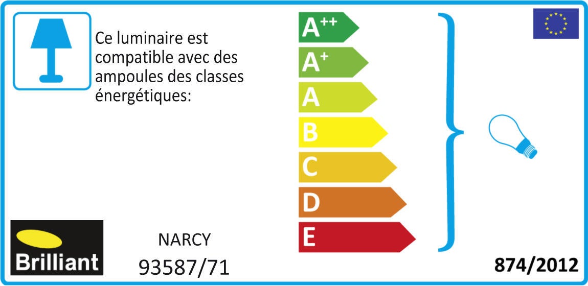 Suspension Narcy bois, marron, Diam.0 cm, E27 - 3
