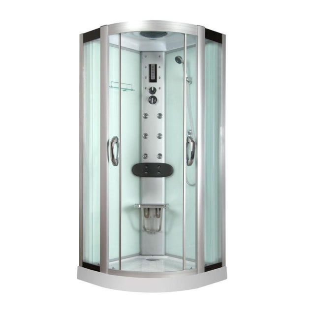 Cabina doccia idromassaggio semicerchio Eklis 90 x 90 cm