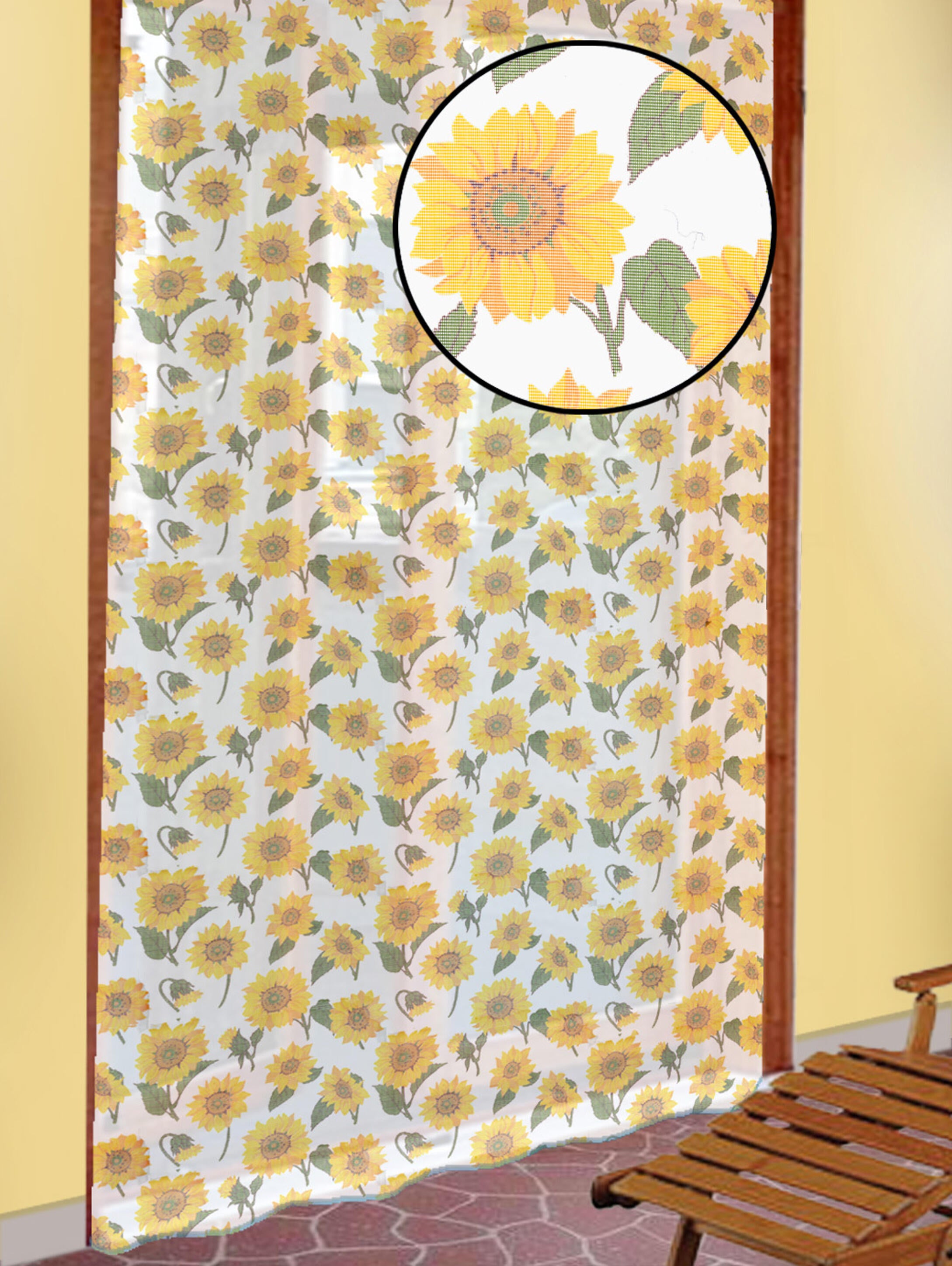 Tenda zanzariera con tunnel Girasoli per portafinestra L 150 x H 250 cm multicolore - 2