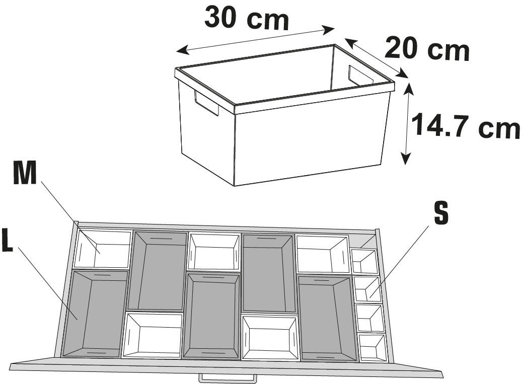 Porta utensílios Delinia 30X20X14.7 cm cinza escuro - 4