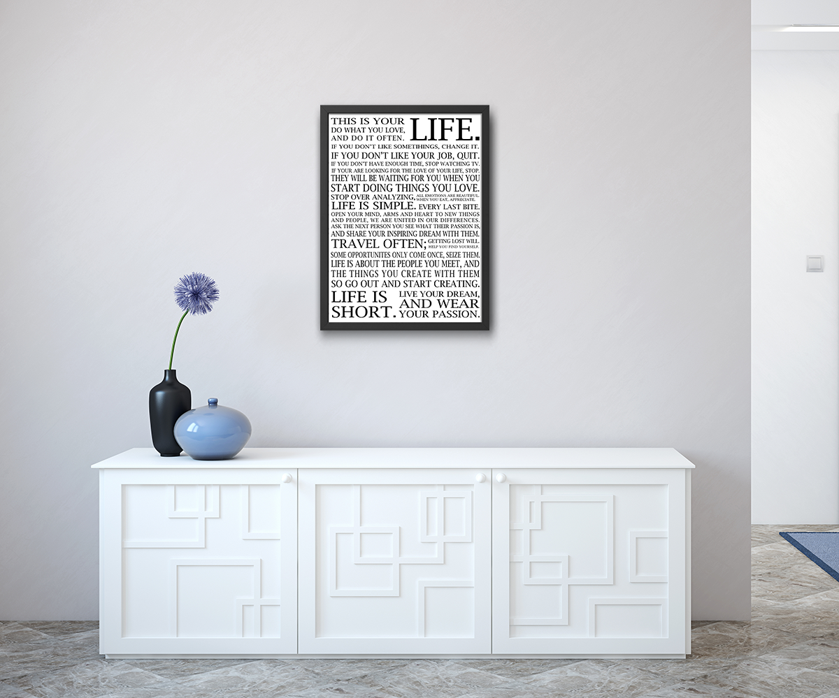 Stampa incorniciata Life multicolore 50 x 70 cm - 6