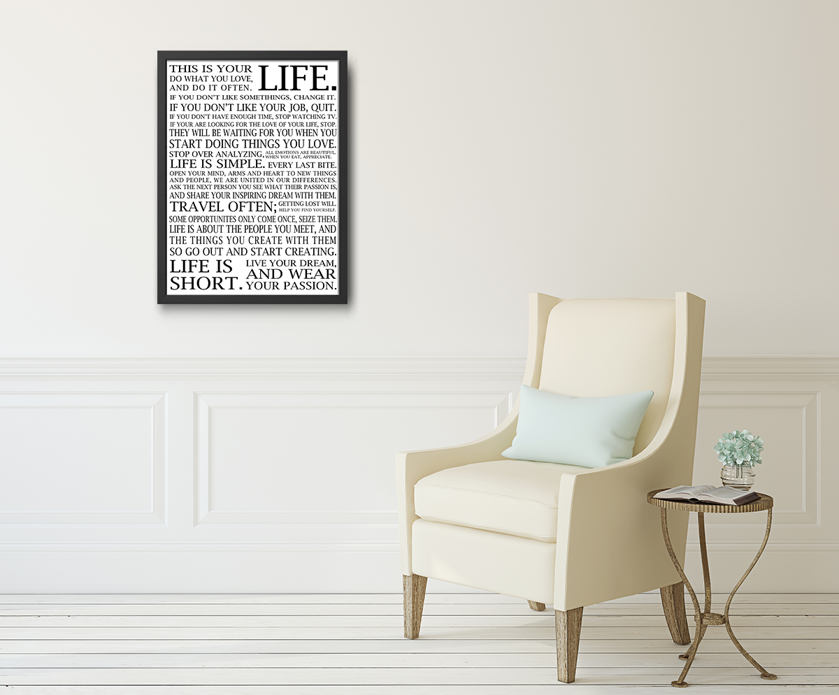 Stampa incorniciata Life multicolore 50 x 70 cm - 5