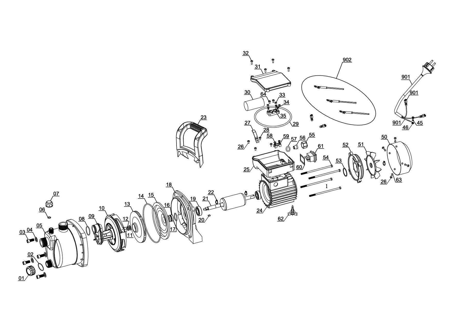 KIT POMPE SURFACE EINHELL GC-GP6538 3800 - 8