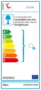 Suspension Mars acier, chrome, Diam.31 cm, E27 - 6