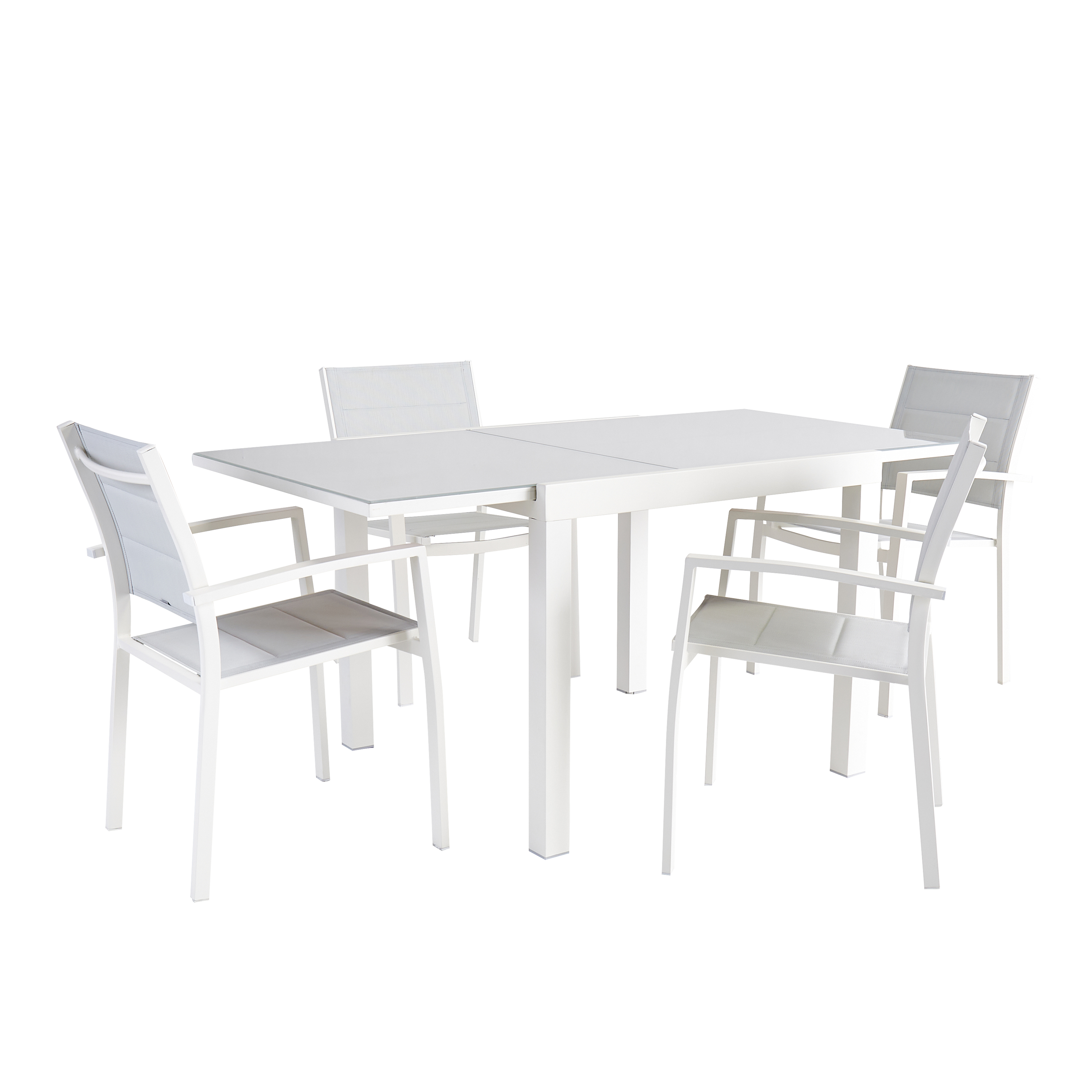 Mesa de alumínio NATERIAL LYRA BRANCO 90/160X90CM - 11