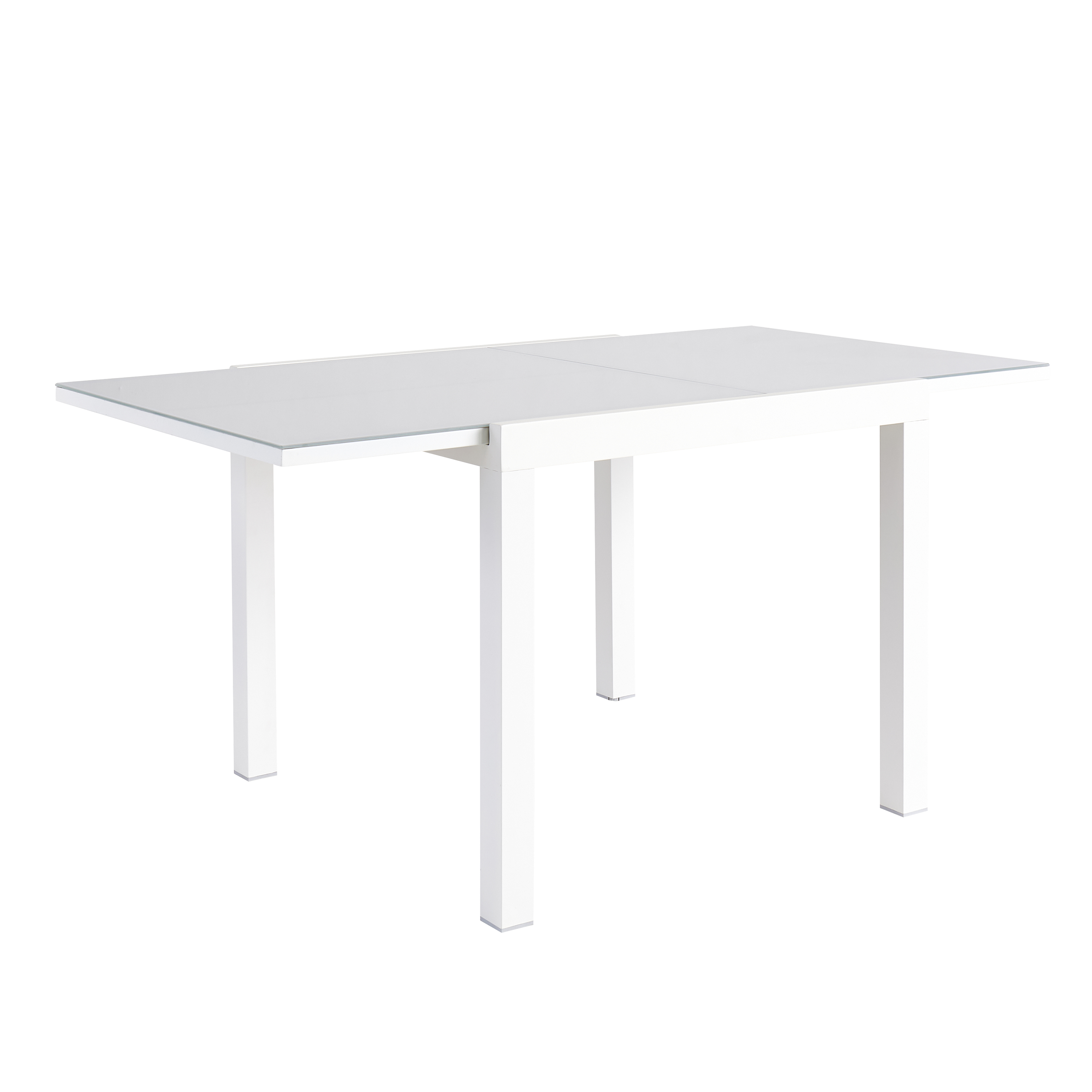 Table de jardin NATERIAL Lyra carré blanc 6 personnes - 7