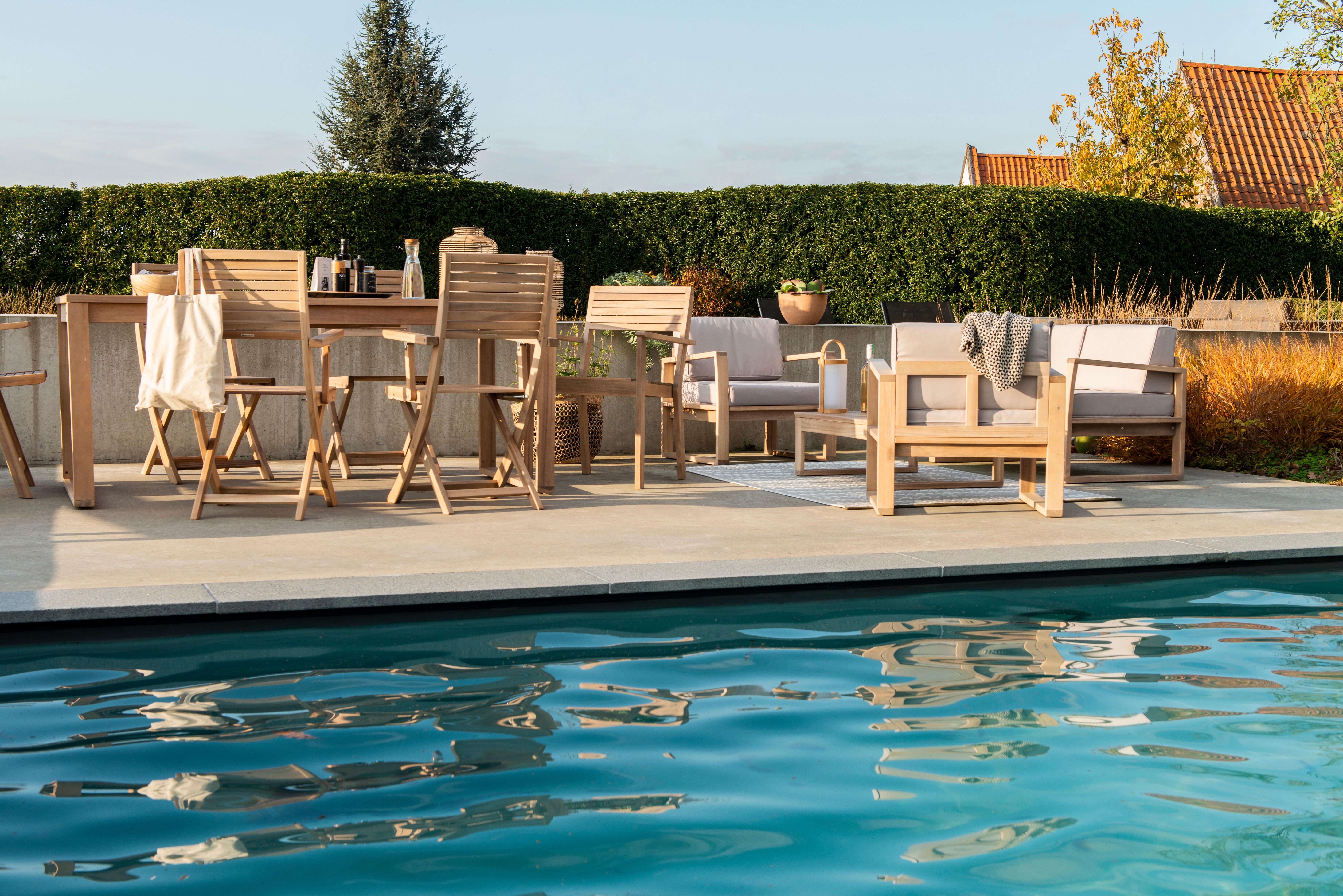 Table de jardin NATERIAL Solaris rectangulaire marron 8 personnes - 2