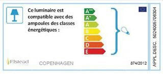 Applique descendante E27, acier / verre, argent, Copenhagen, ELSTEAD - 6