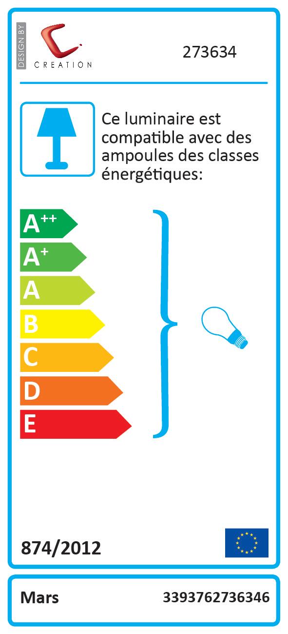 Suspension Mars acier, rose, Diam.31 cm, E27 - 5