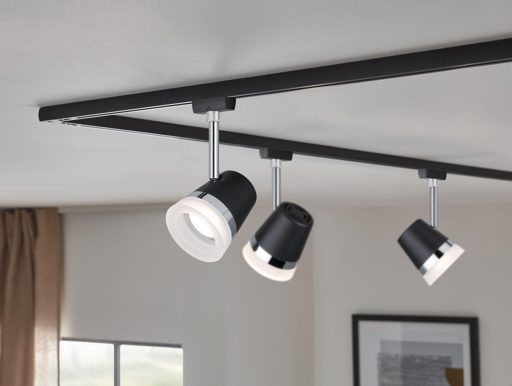 Spot LED URail Cone GU10 230V design métal noir mat, PAULMANN - 5