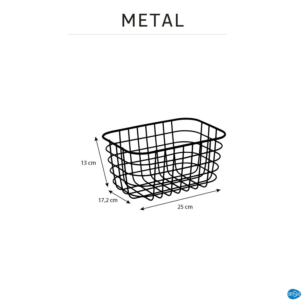 Panier blanc l.25 x P.17.2 x H.13 cm SENSEA - 4