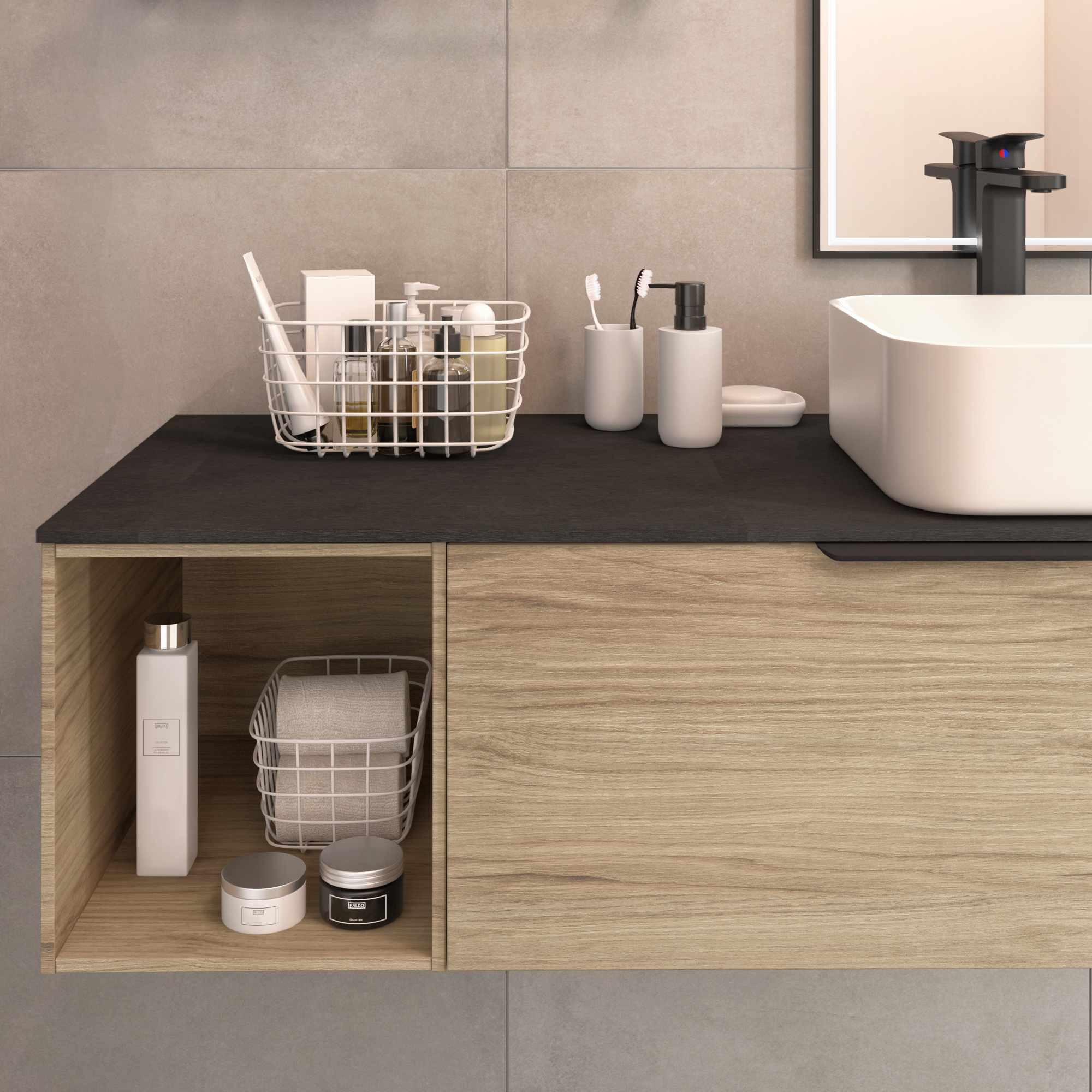 Panier blanc l.25 x P.17.2 x H.13 cm SENSEA - 3