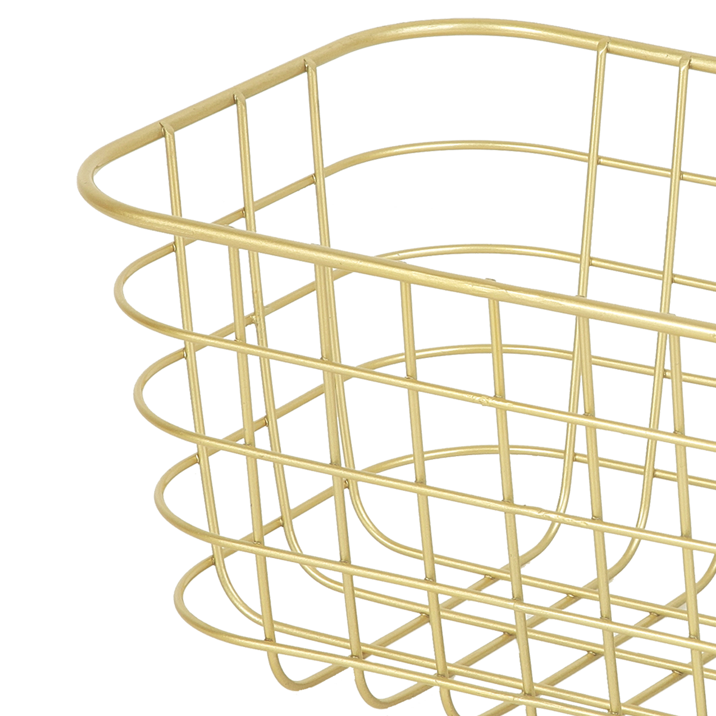 Panier doré l.25 x P.17.2 x H.13 cm SENSEA - 7