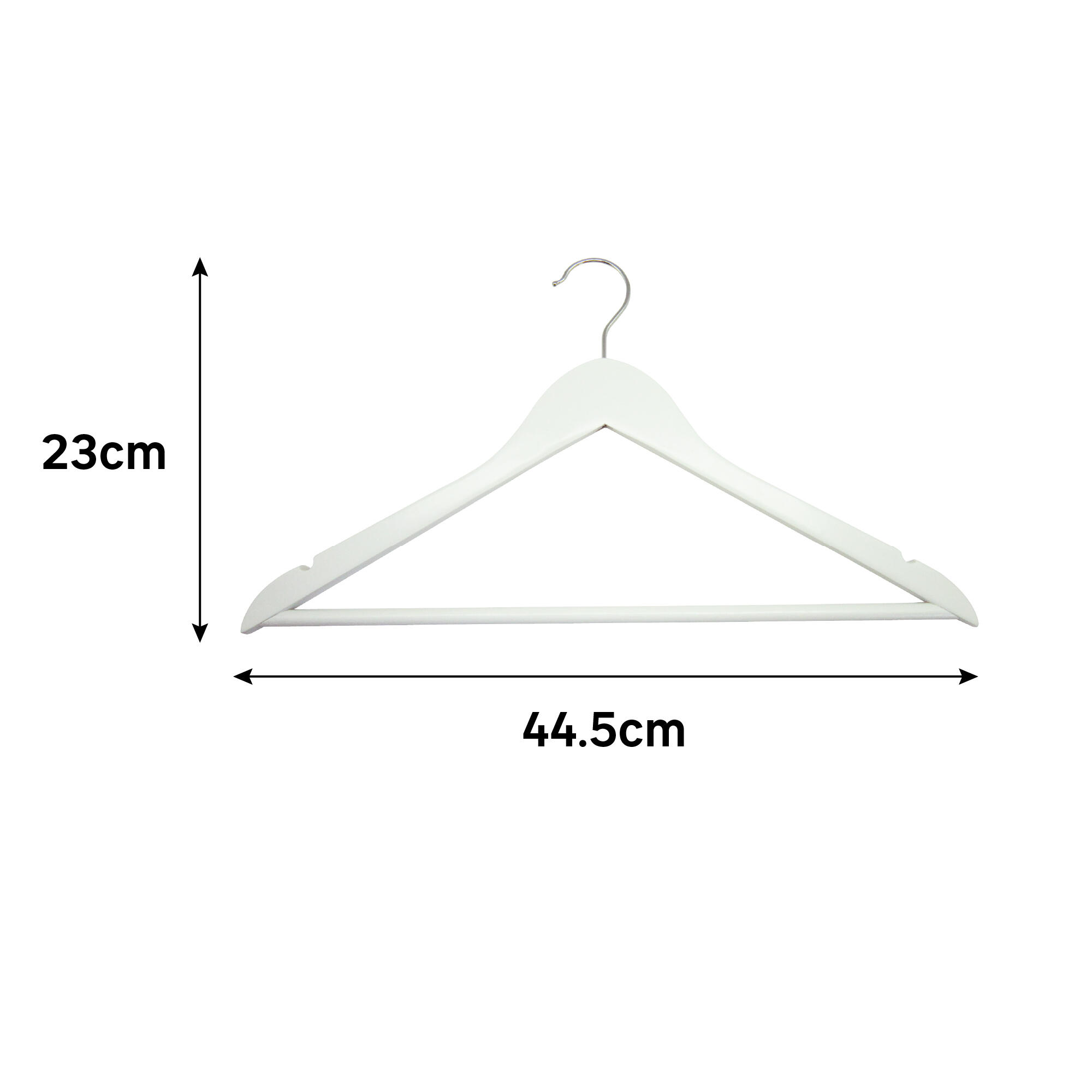 Set di 4 grucce antiscivolo L 44.5 x H 23 cm bianco - 23