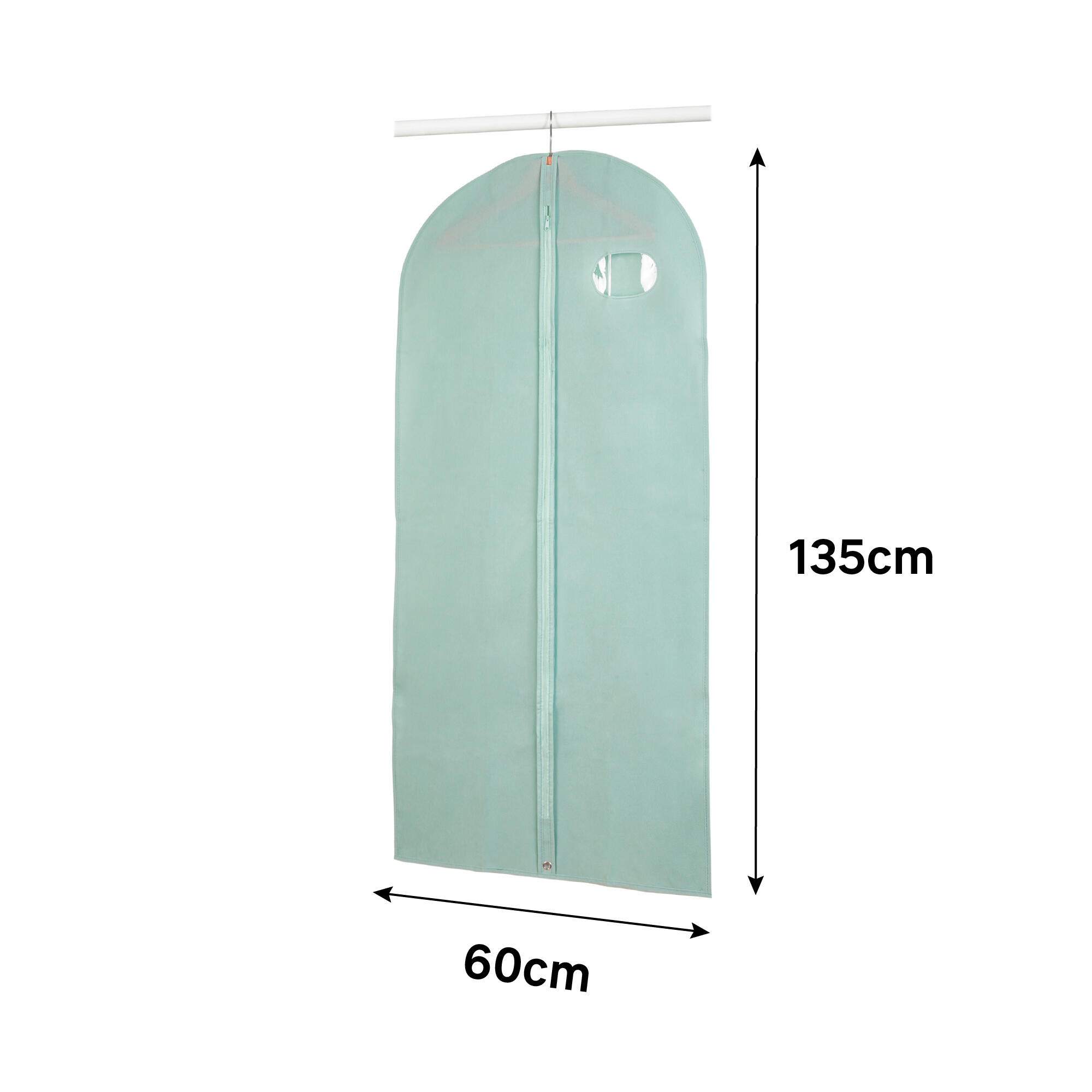 Porta trajess para colgar con cremallera 60x135 cm (anchoxalto) - 8