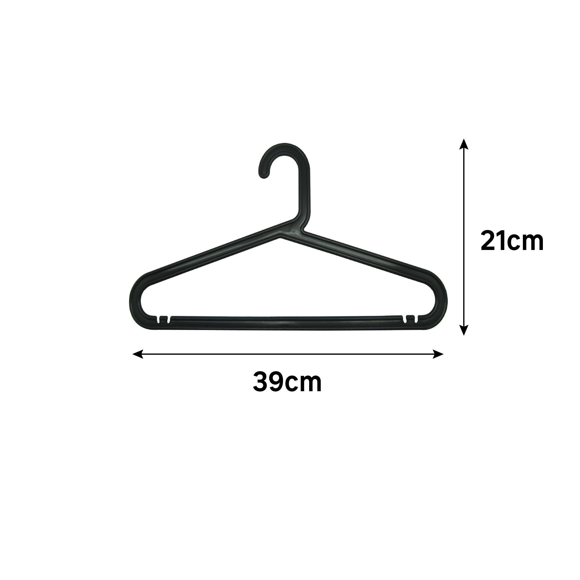 Pack perchas negro 39x21 cm (anchoxalto) Leroy Merlin