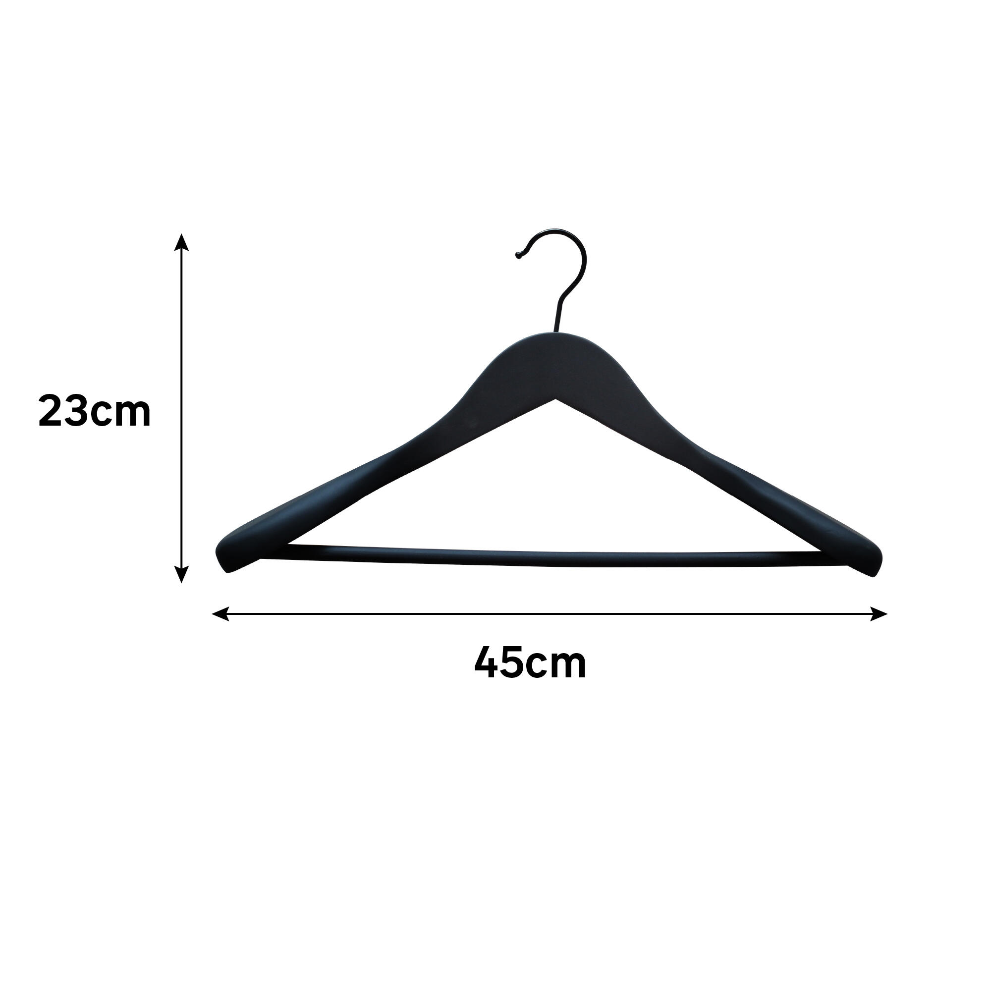 Percha  para traje SPACEO de madera negro FSC 45x23 (anchoxalto) - 2