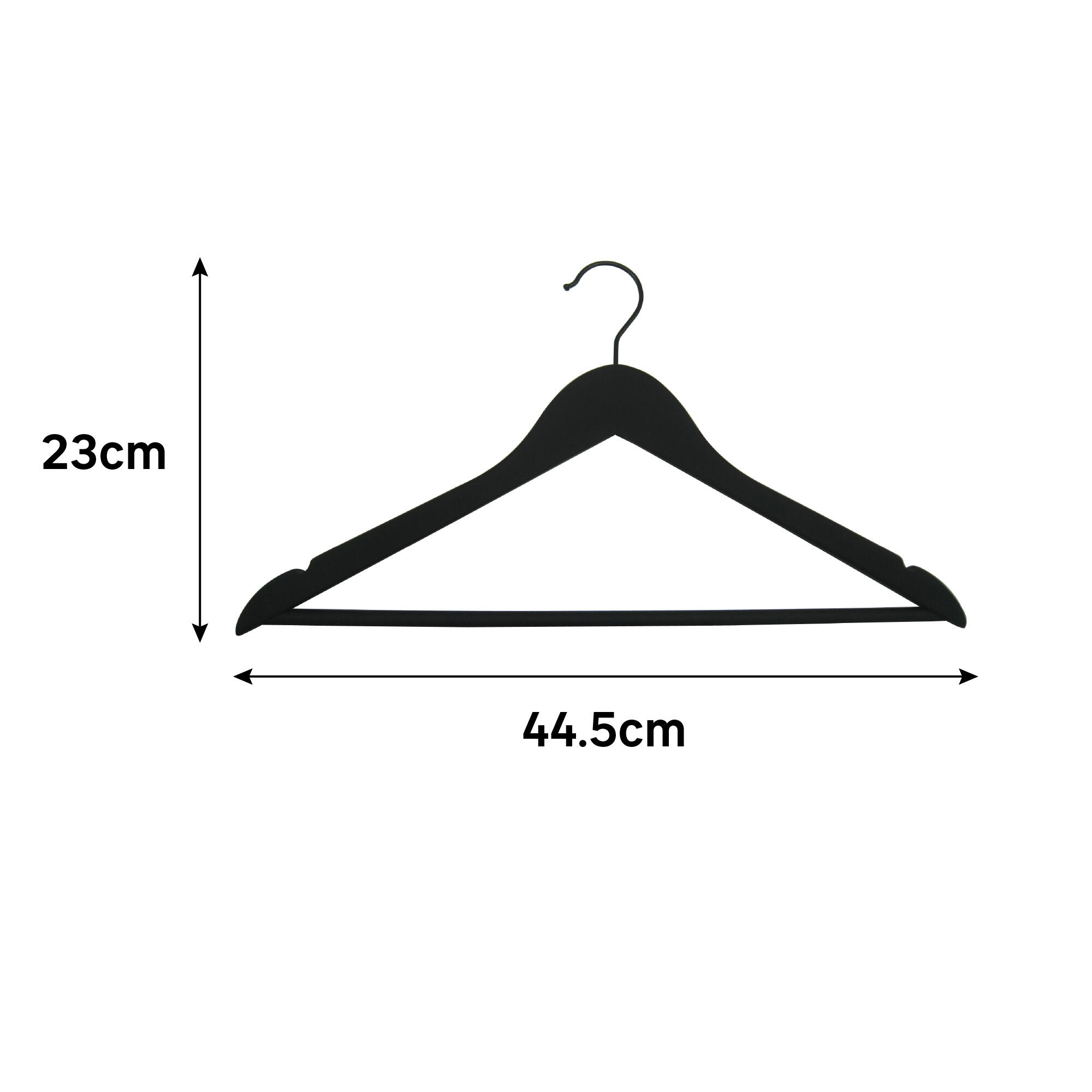 Perchas Negras Madera Pack Perchas SPACEO De Madera Negro FSC