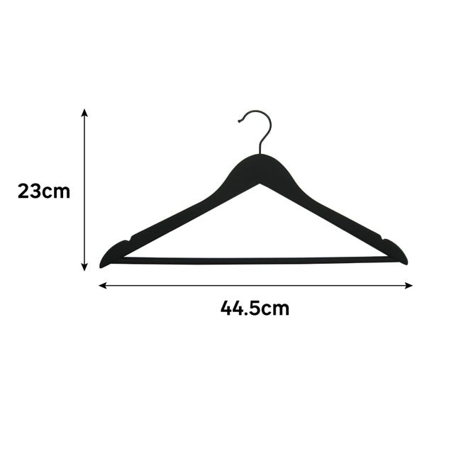 Perchas Negras Madera Pack Perchas SPACEO De Madera Negro FSC