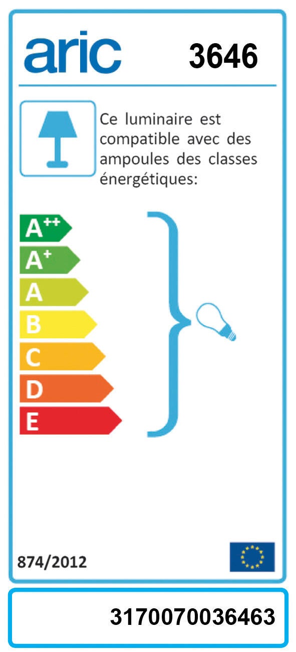 Hublot extérieur E27 max 100W blanc IP44 D. 22,5cm - 5