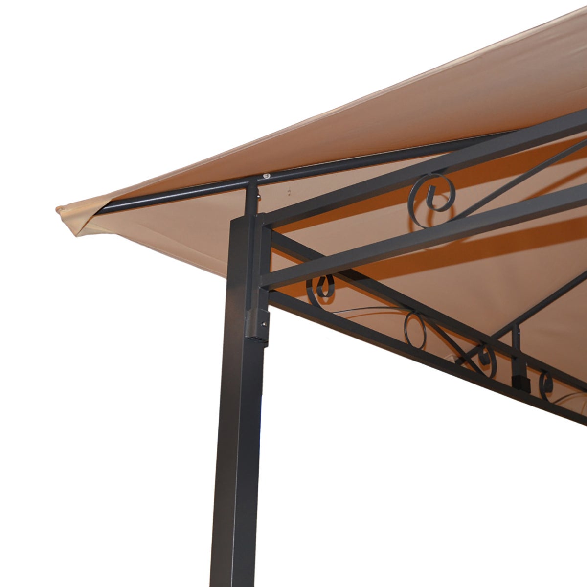 Gazebo 3 x 3 m in ferro grigio antracite, copertura ecru - Garden - 3