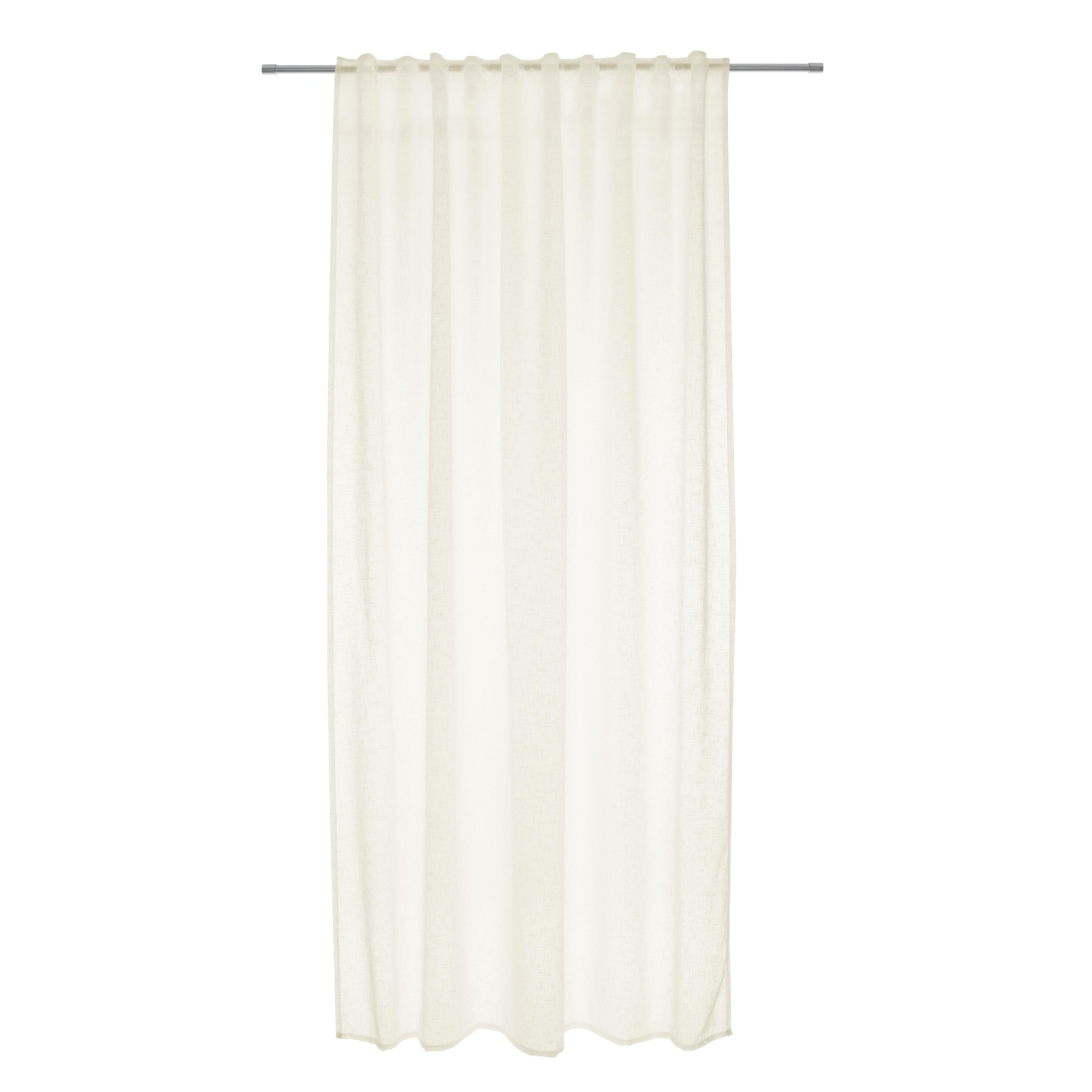 Tenda Manuela bianco, fettuccia e passanti nascosti 210x300 cm - 2
