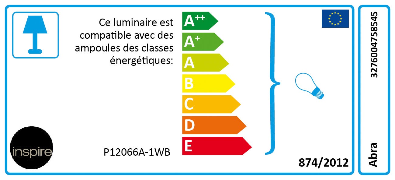 Applique E27 métal, noir, Abra, INSPIRE - 5