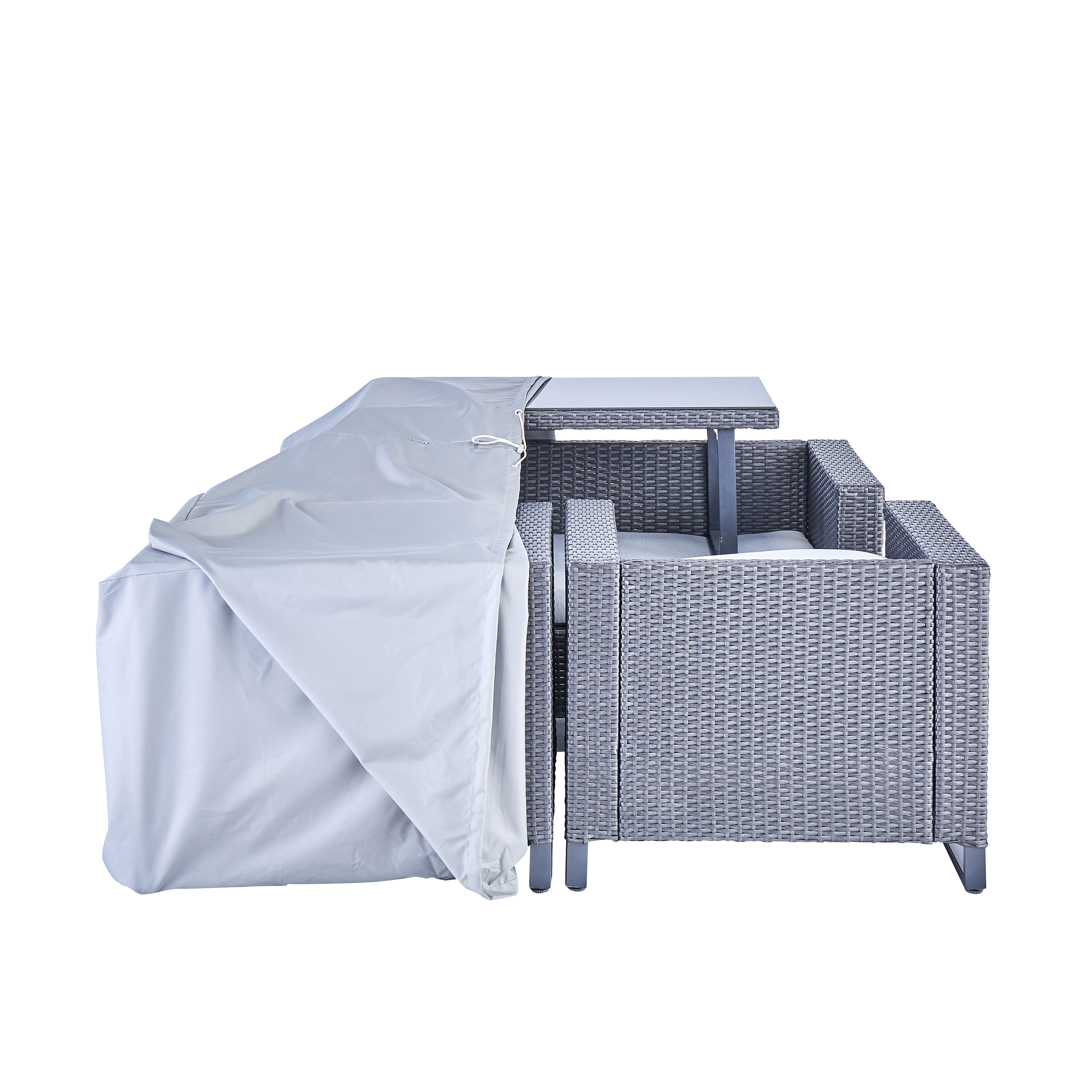 Funda protectora naterial prisma para mobiliario de jardín de 160x160x70 cm