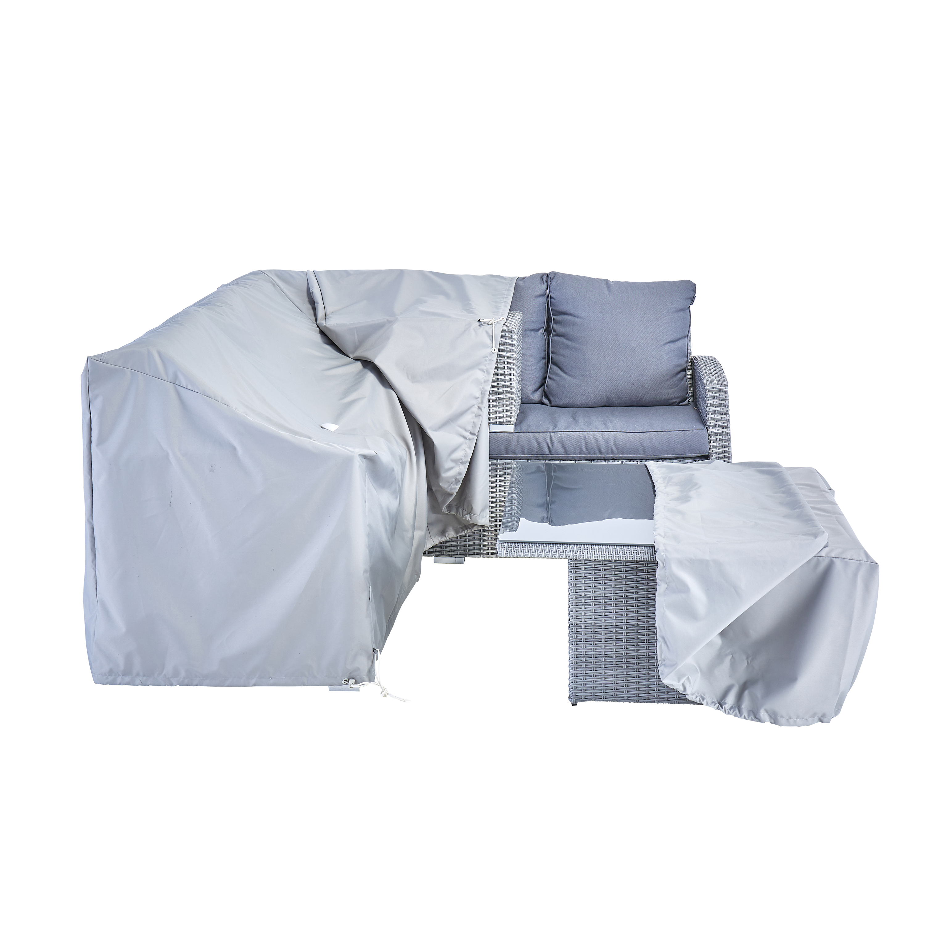 Funda protectora naterial prisma para set davos de poliéster 197x197x85 cm