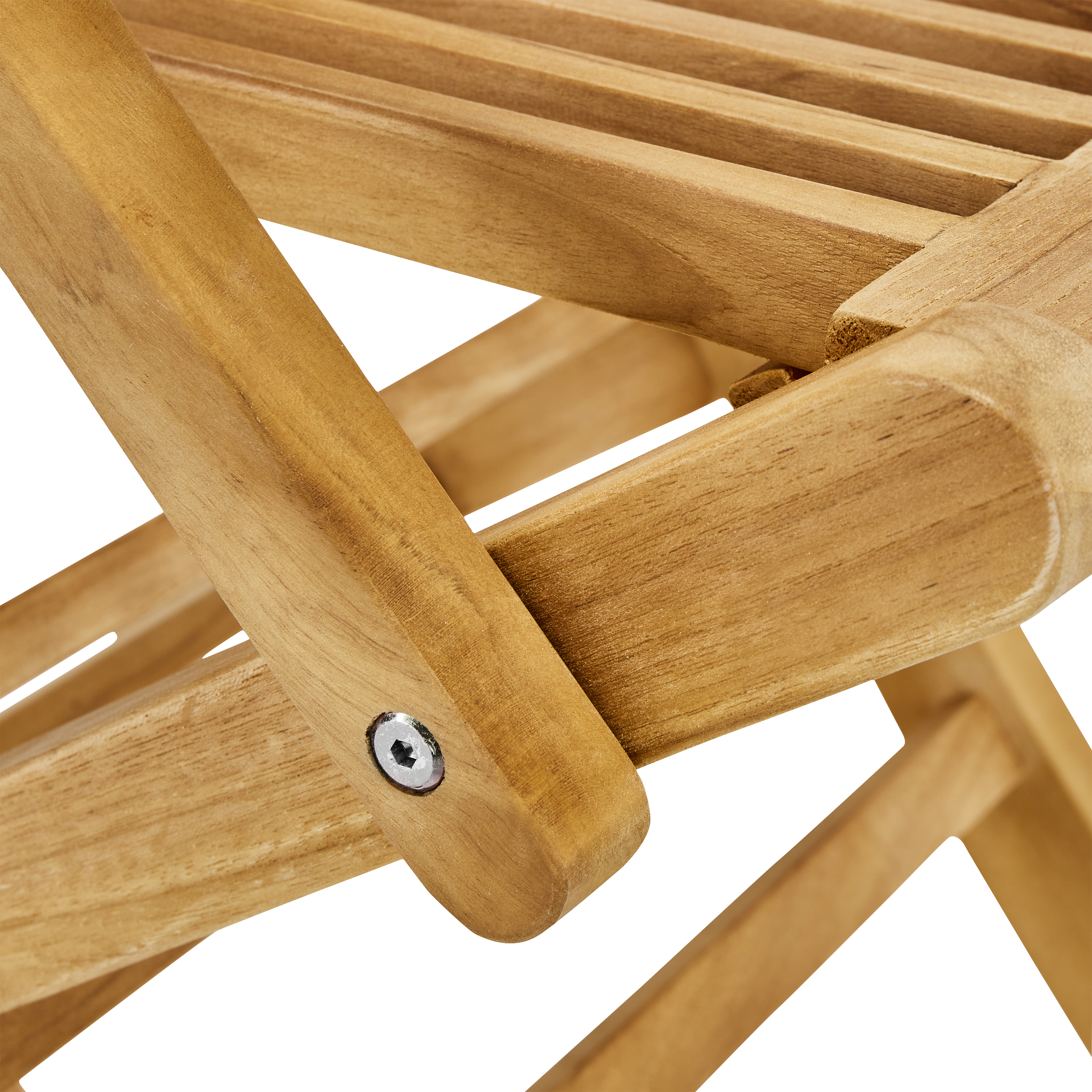 Sedia da giardino con braccioli pieghevole Antea NATERIAL, 2 posti, struttura e seduta in teak marrone - 12