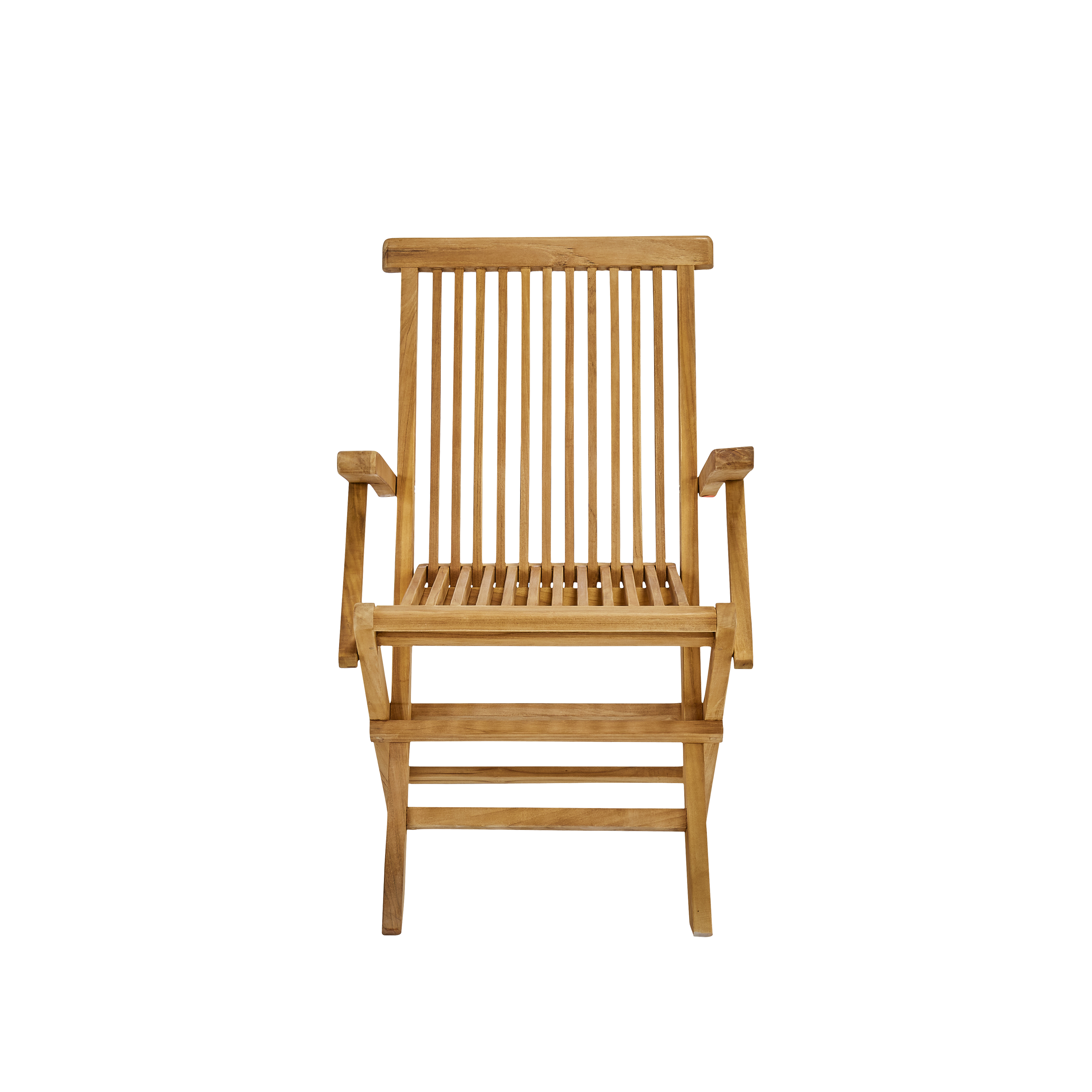 Sedia da giardino con braccioli pieghevole Antea NATERIAL, 2 posti, struttura e seduta in teak marrone - 8