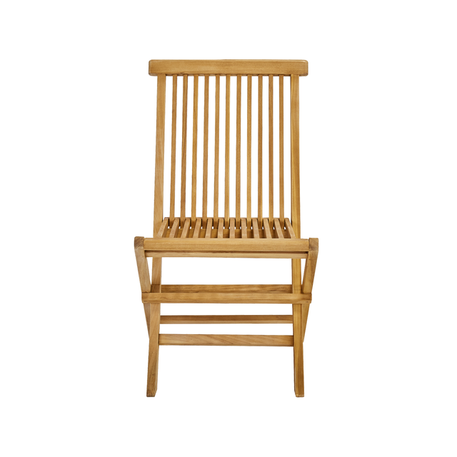 Lot de 2 chaises de jardin NATERIAL Antea en teck marron