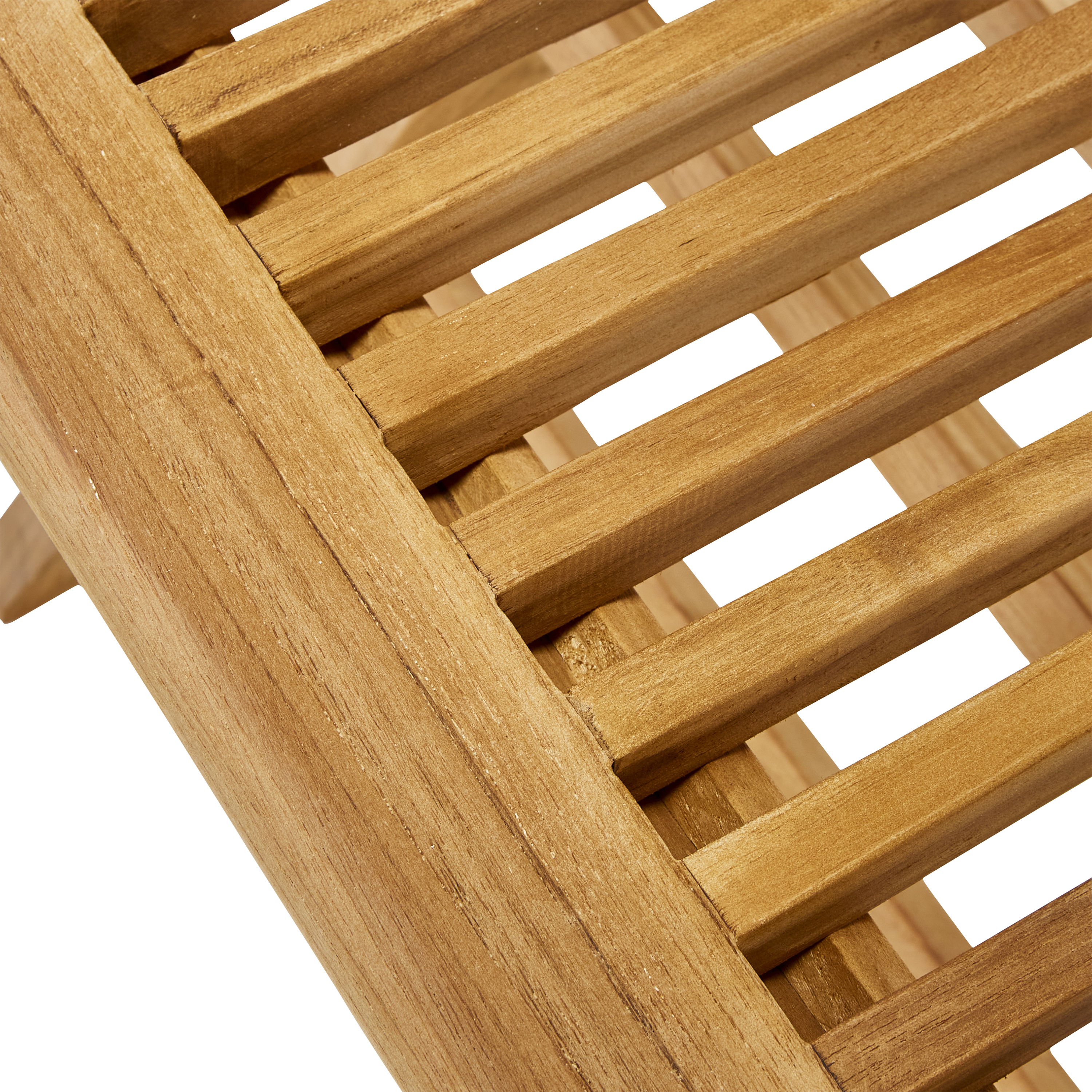 Sedia da giardino con braccioli pieghevole Antea NATERIAL, 2 posti, struttura e seduta in teak marrone - 15