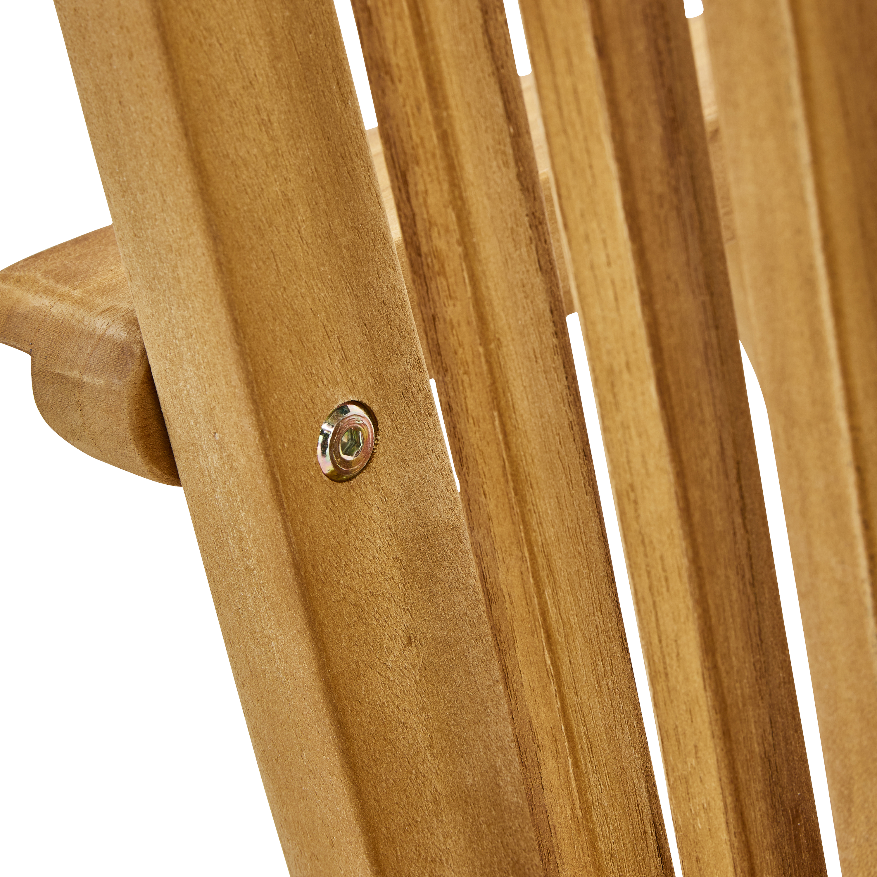 Sedia da giardino con braccioli pieghevole Antea NATERIAL, 2 posti, struttura e seduta in teak marrone - 16