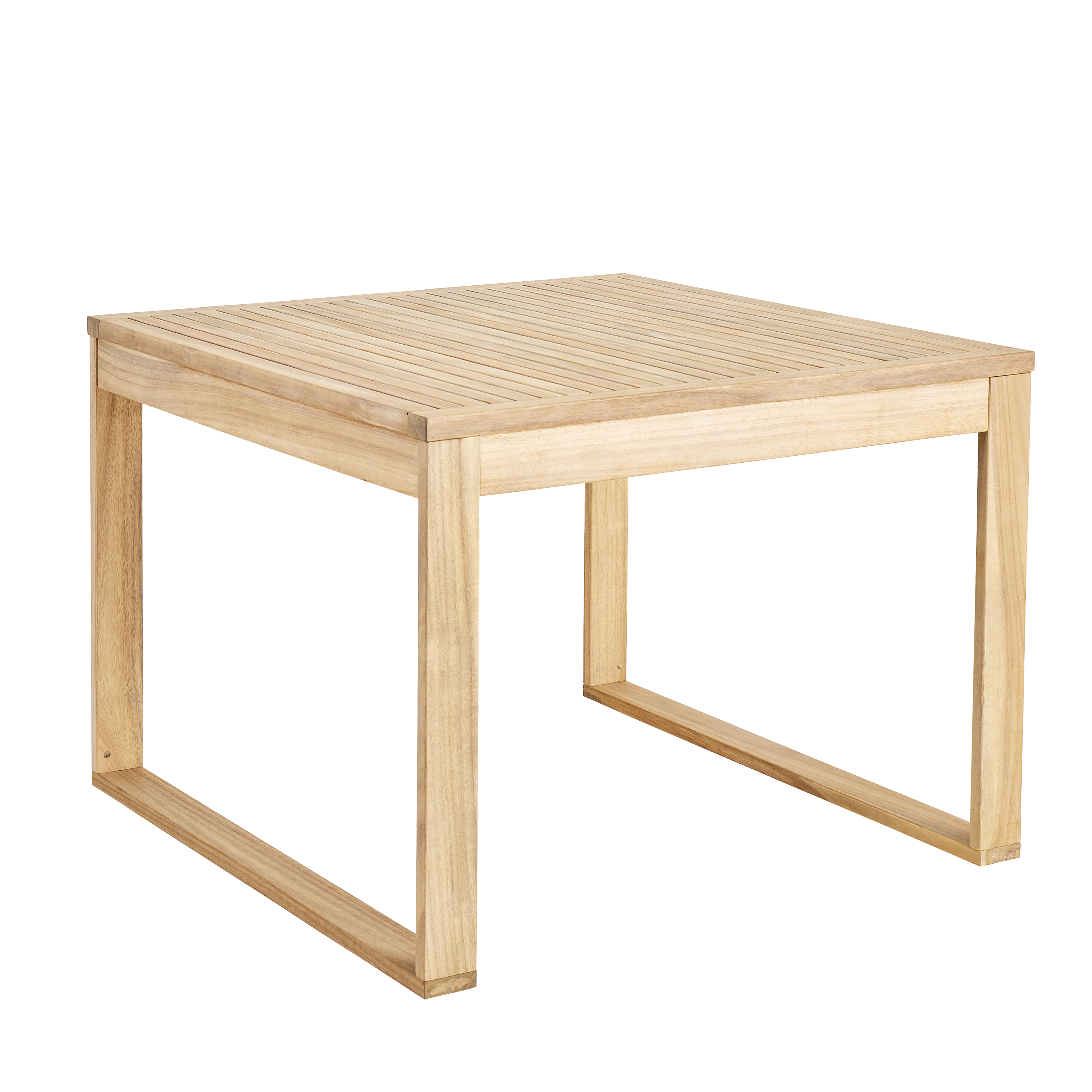 Mesa de jardín de acacia solaris fix marrón de 90x67x90 cm