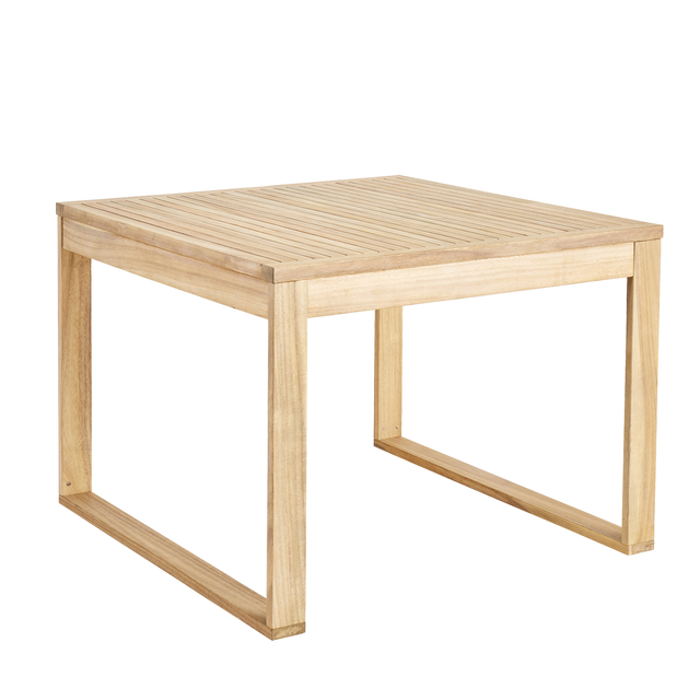 Mesa de jardín de acacia Solaris Fix marrón de 90x67x90 cm