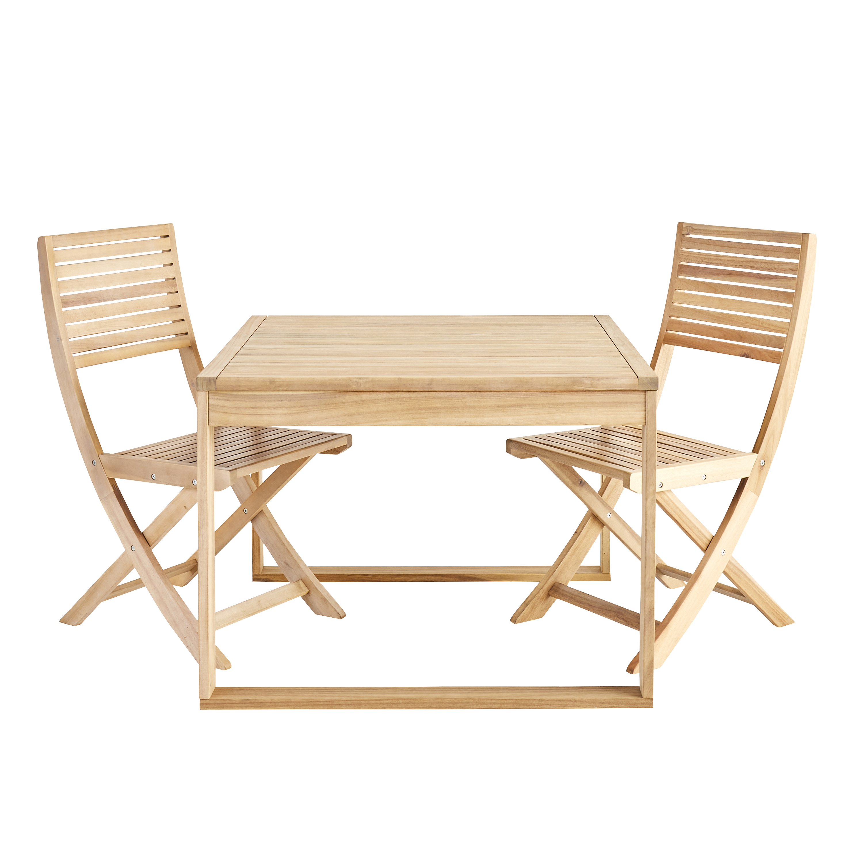 Sedia da giardino pieghevole in acacia Solaris NATERIAL, seduta in acacia beige - 16