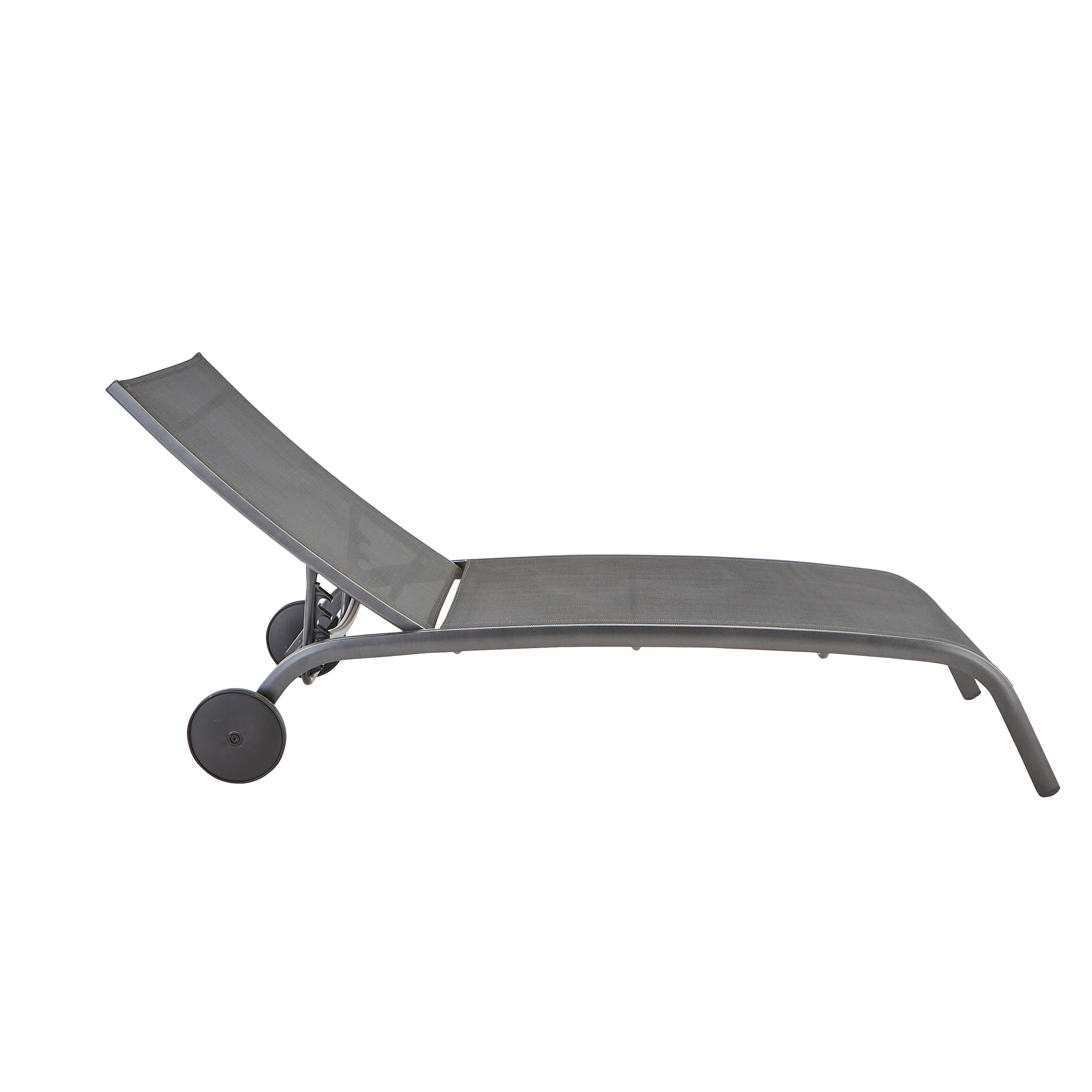 Tumbona de jardín de aluminio Naterial Lyra II antracita de 63x95x207 cm - 7