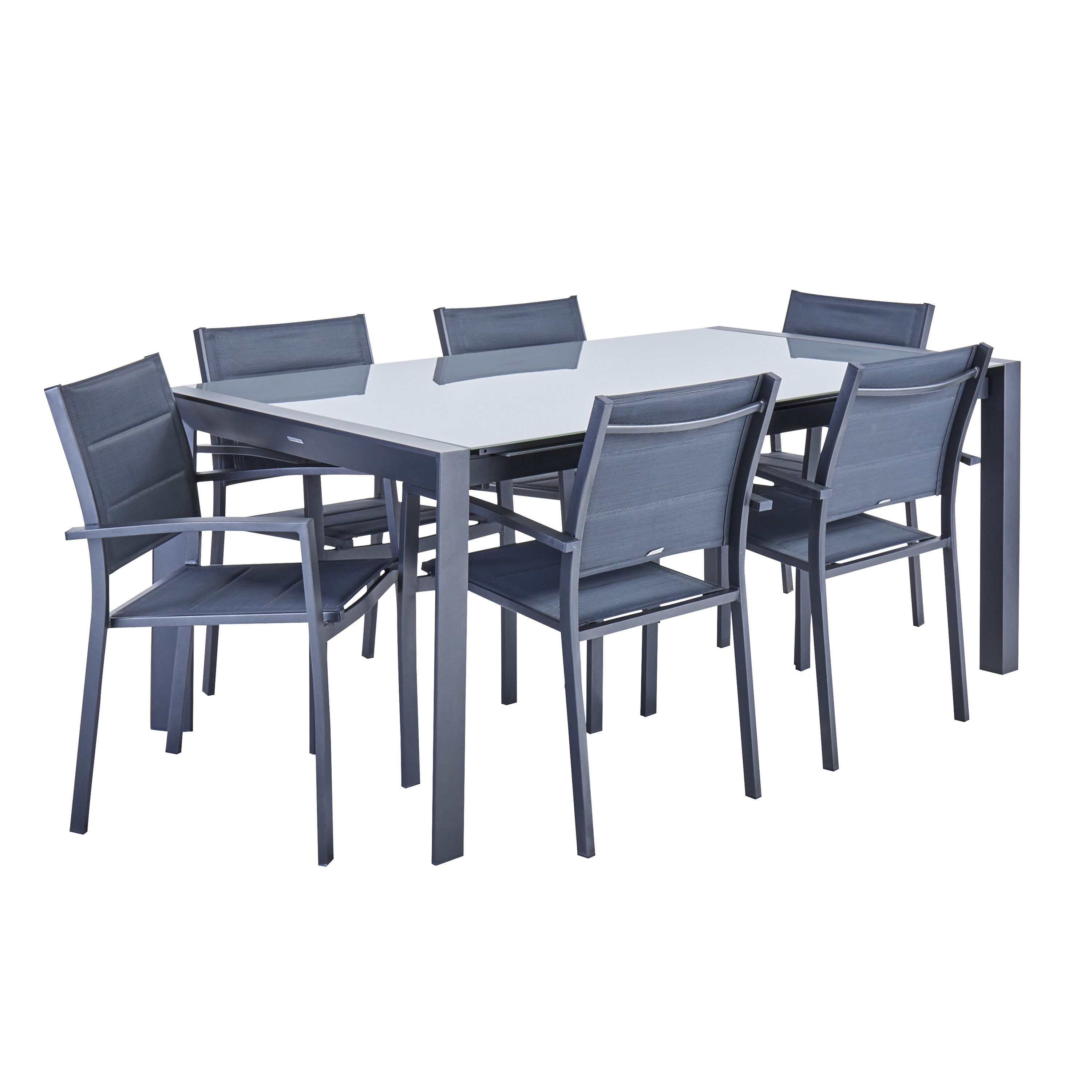 Mesa de alumínio NATERIAL AQUILA II 180/220X100CM ANTRACITE - 35