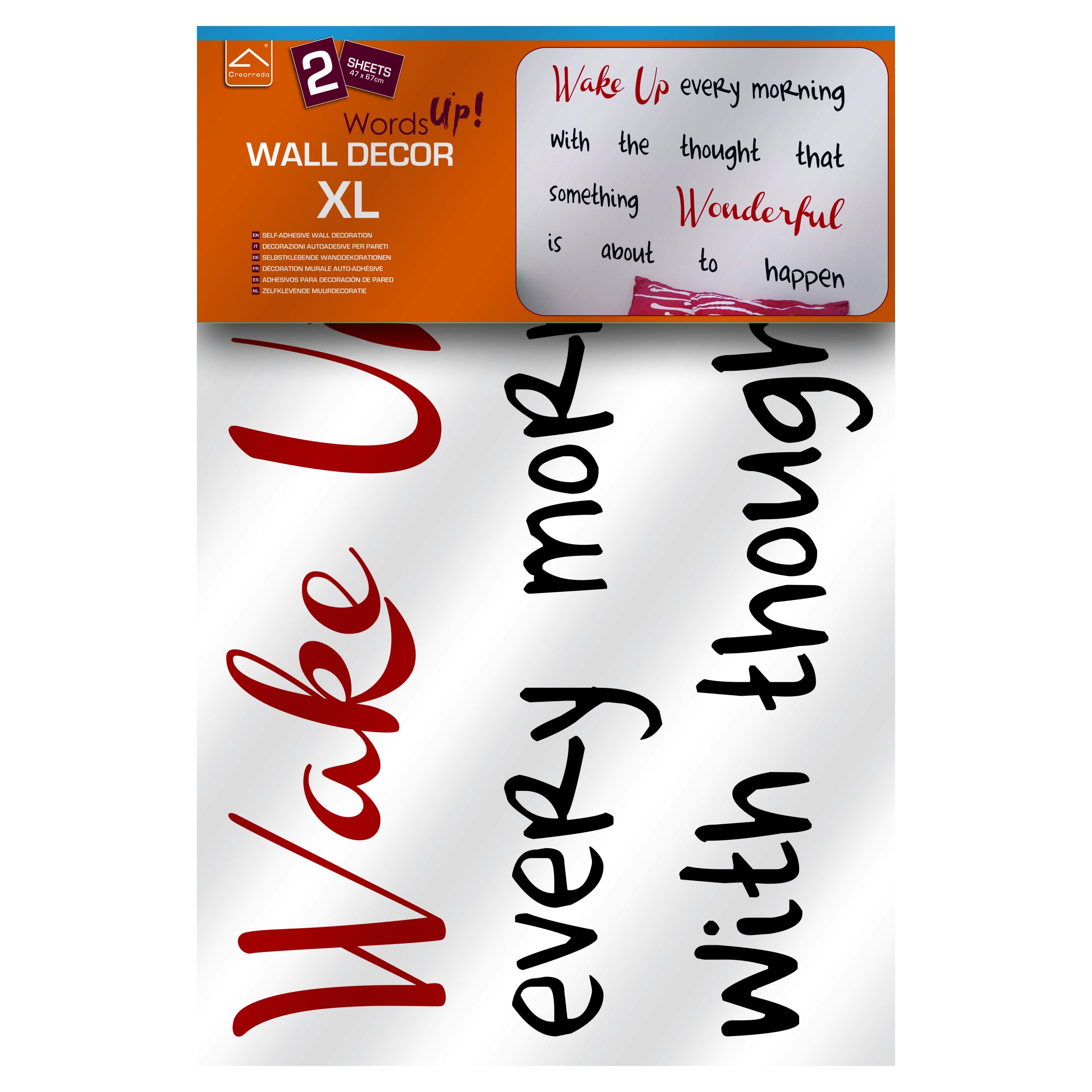 Sticker Words Up 47x67 cm multicolore, confezione da 2 fogli - 4