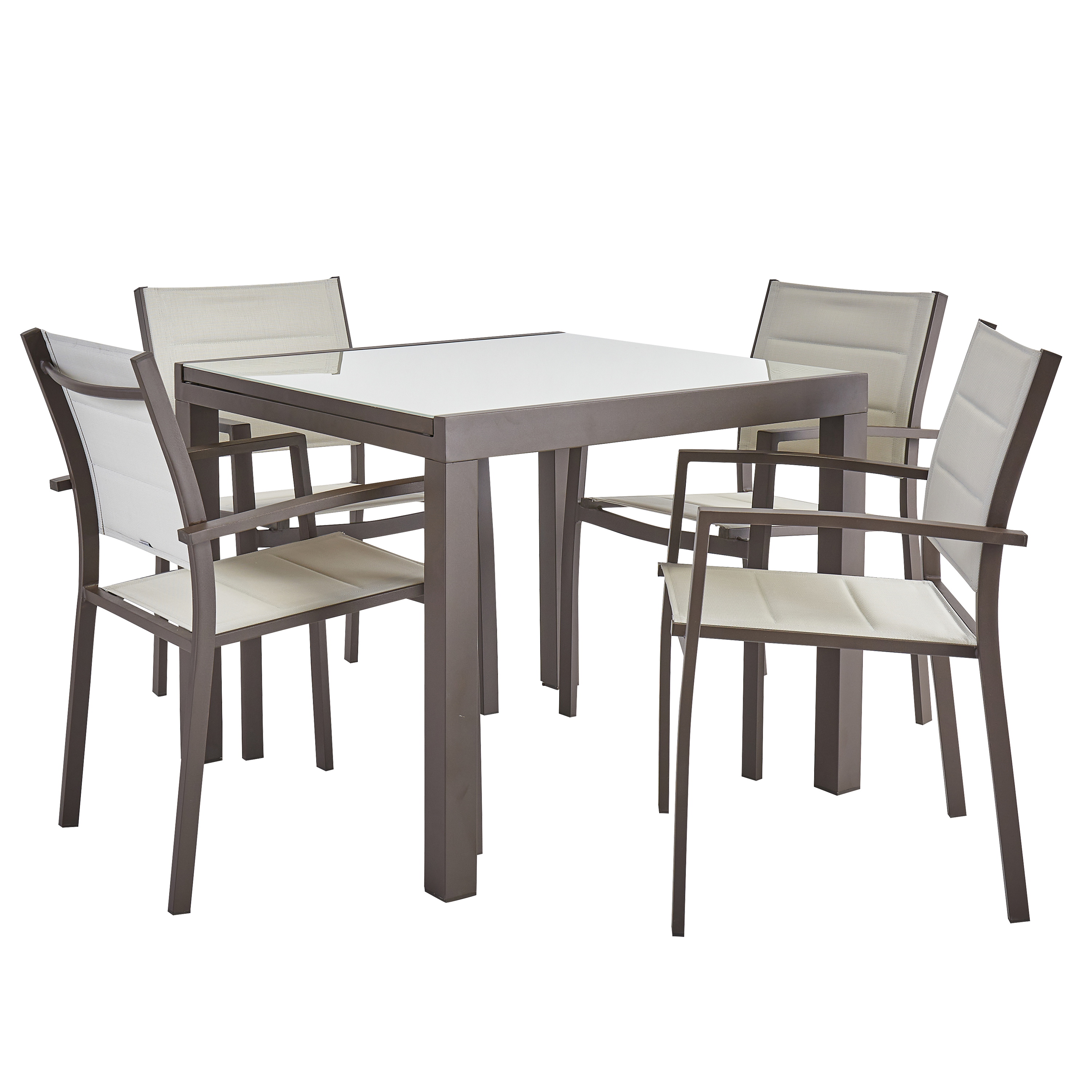 Mesa de alumínio NATERIAL LYRA II 90/160X90CM MOKA - 12