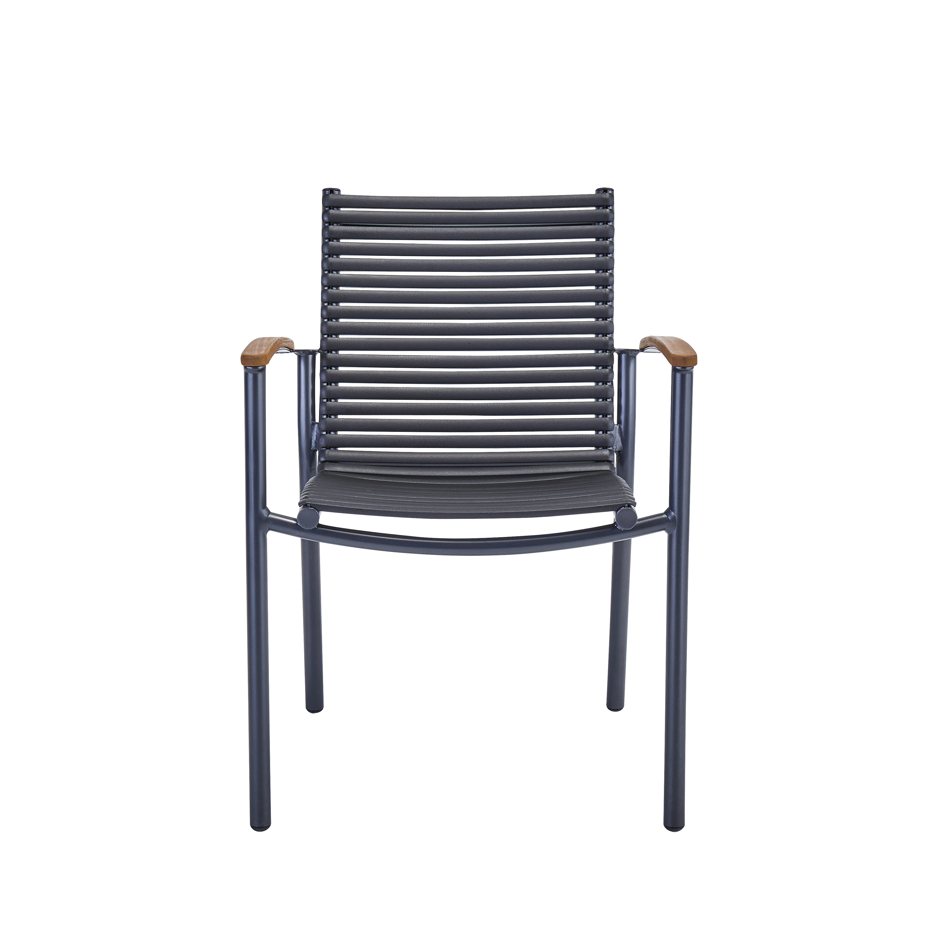 Silla de jardín sín cojín de aluminio Dora gris Naterial - 9