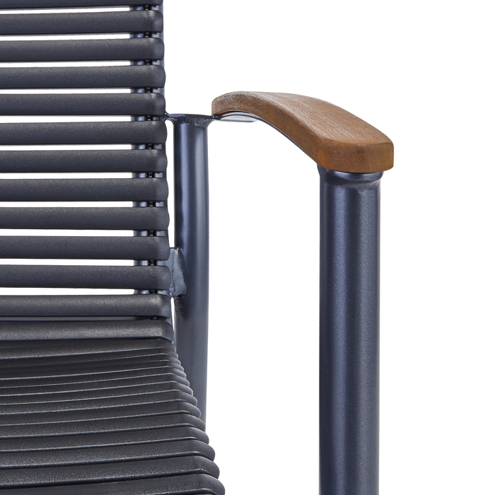 SILLA ALU PVC NATER DORA C/BRAZ GRIS