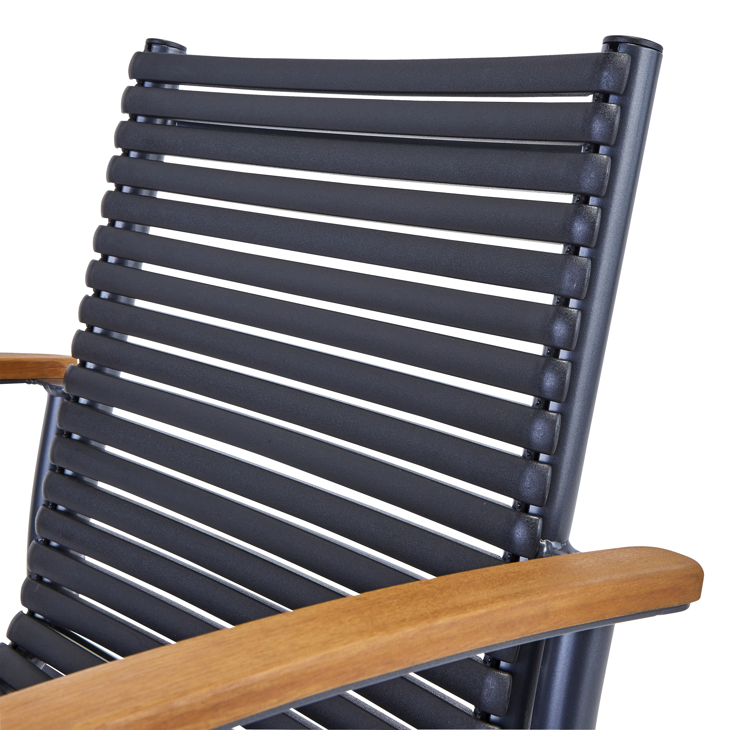 Silla de jardín sín cojín de aluminio Dora gris Naterial - 14