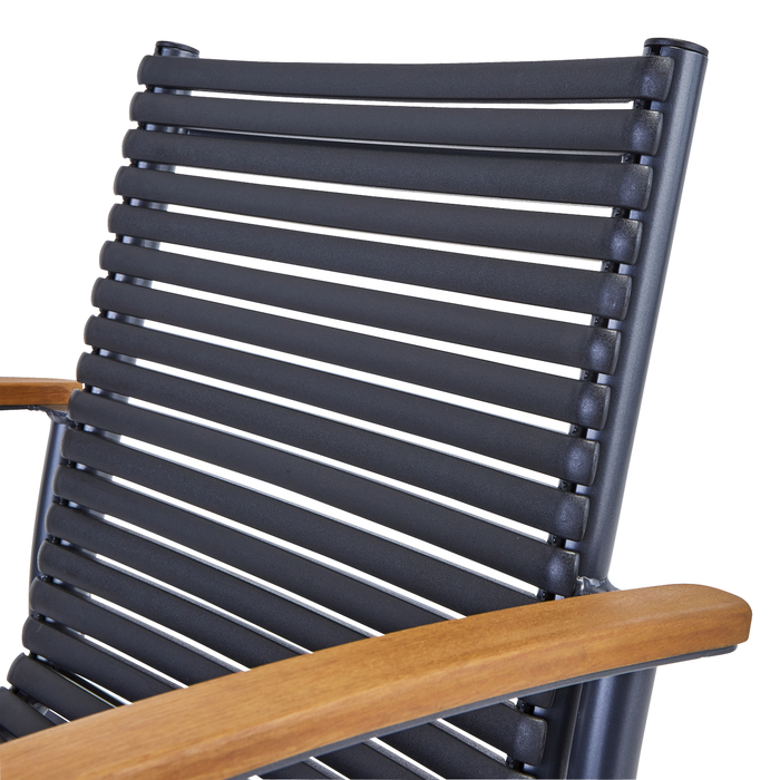 SILLA ALU PVC NATER DORA C/BRAZ GRIS