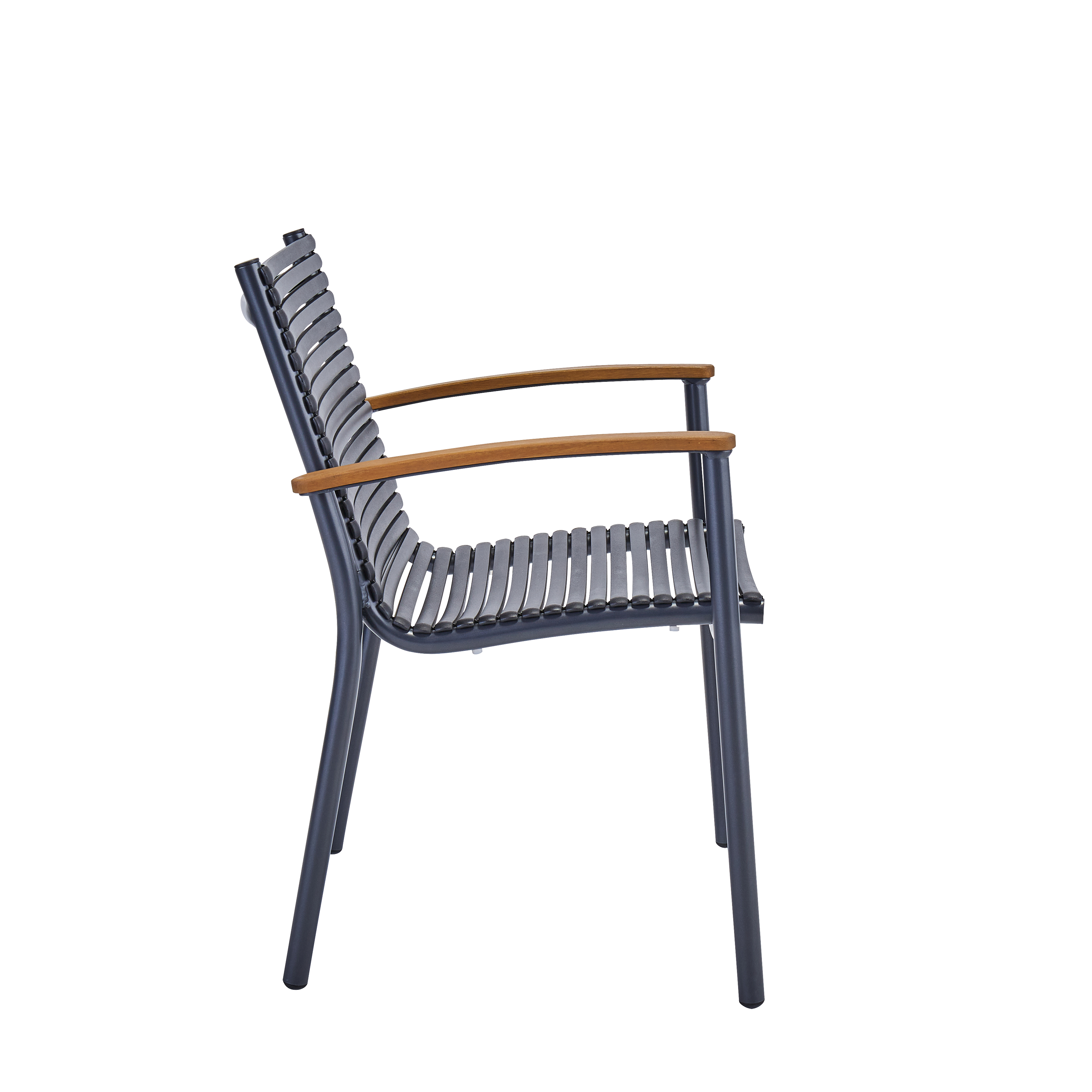 Silla de jardín sín cojín de aluminio Dora gris Naterial - 13