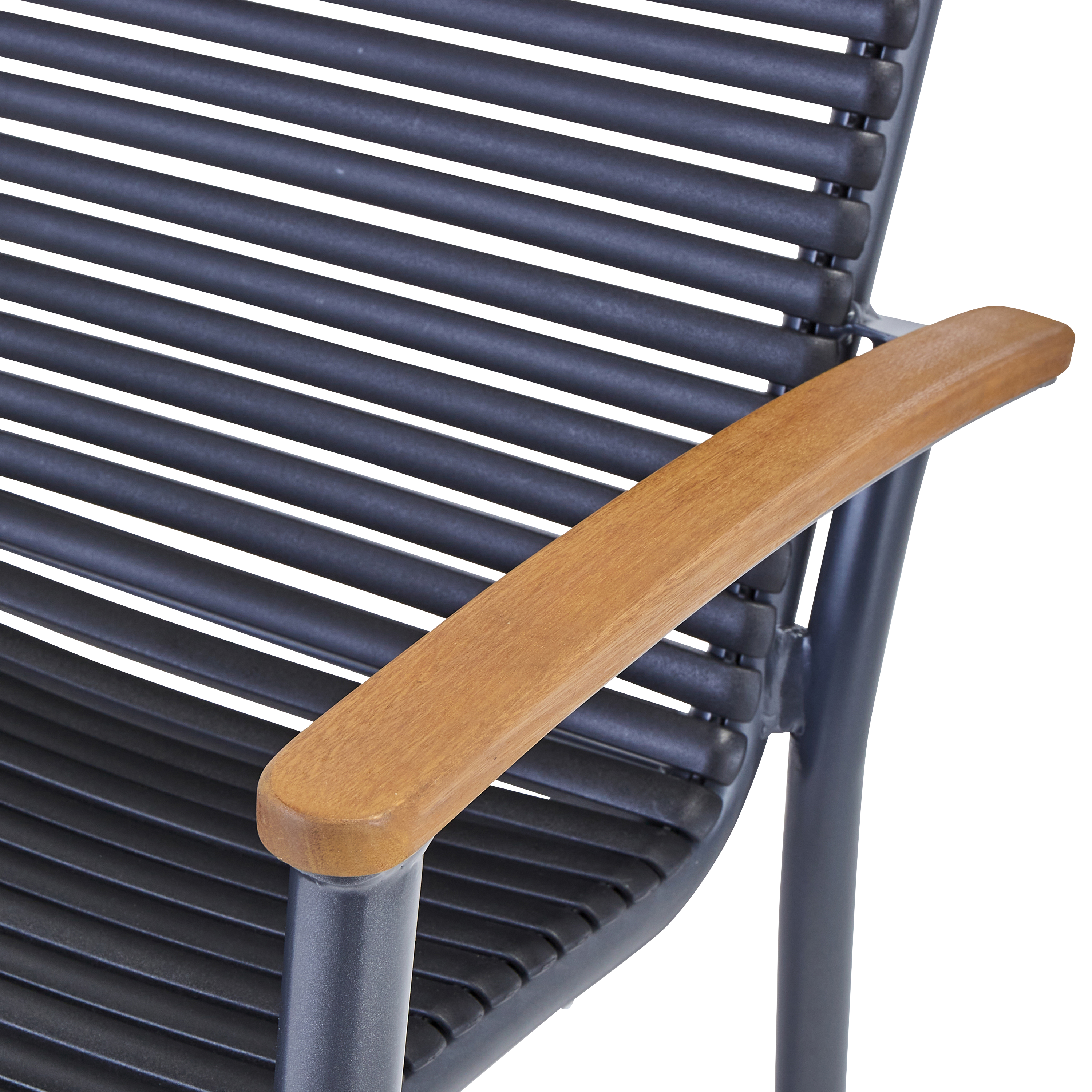 Silla de jardín sín cojín de aluminio Dora gris Naterial - 11