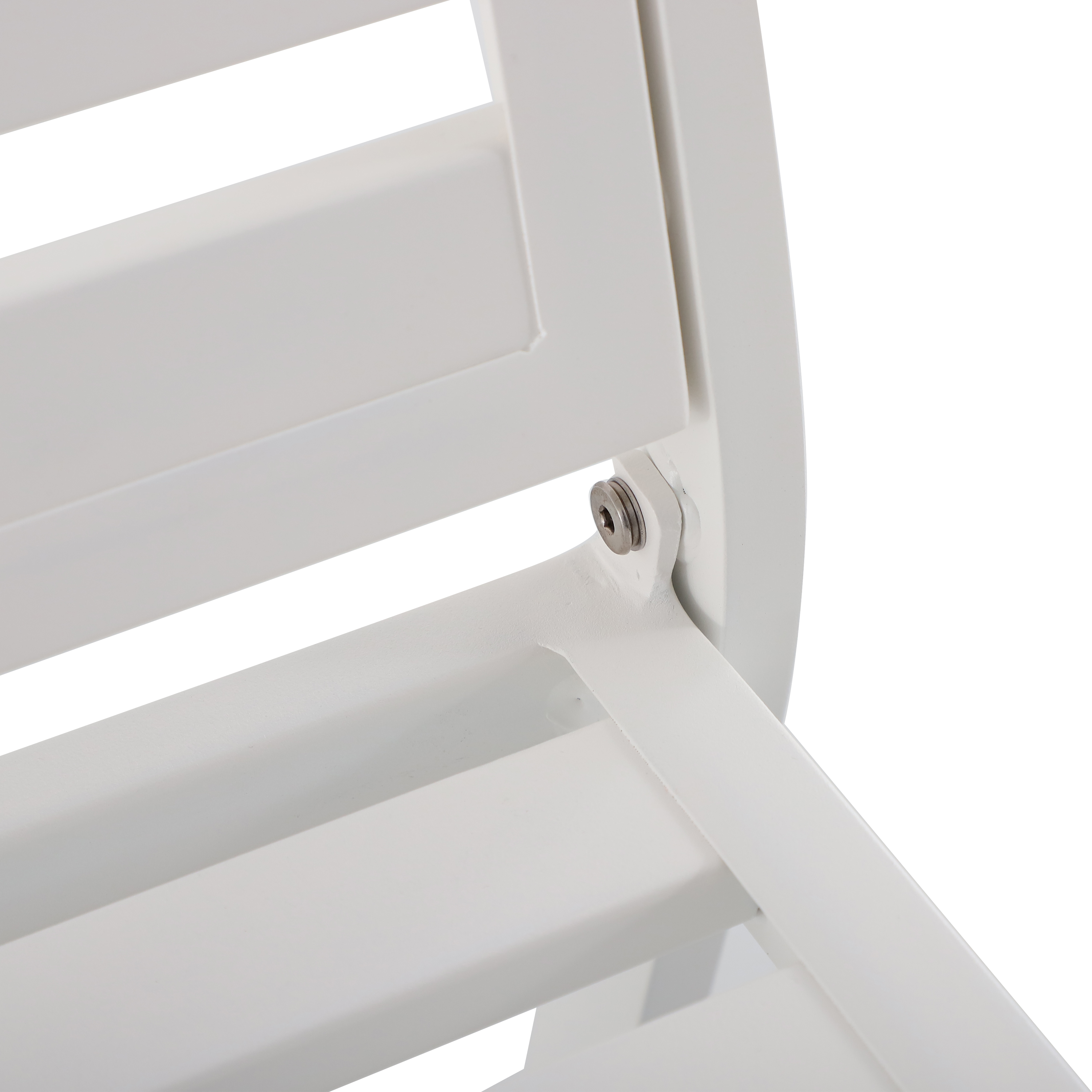 Panca da giardino in alluminio bianco con braccioli Centra NATERIAL, 3 posti - 11