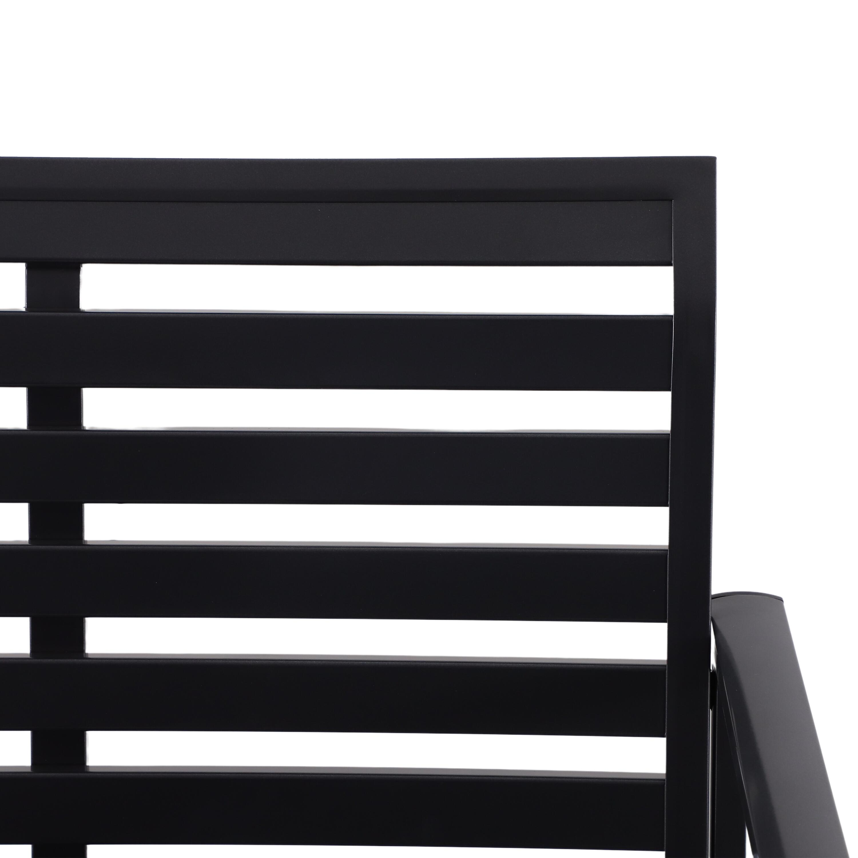 Panca da giardino in alluminio antracite con braccioli Centra NATERIAL, 3 posti - 11