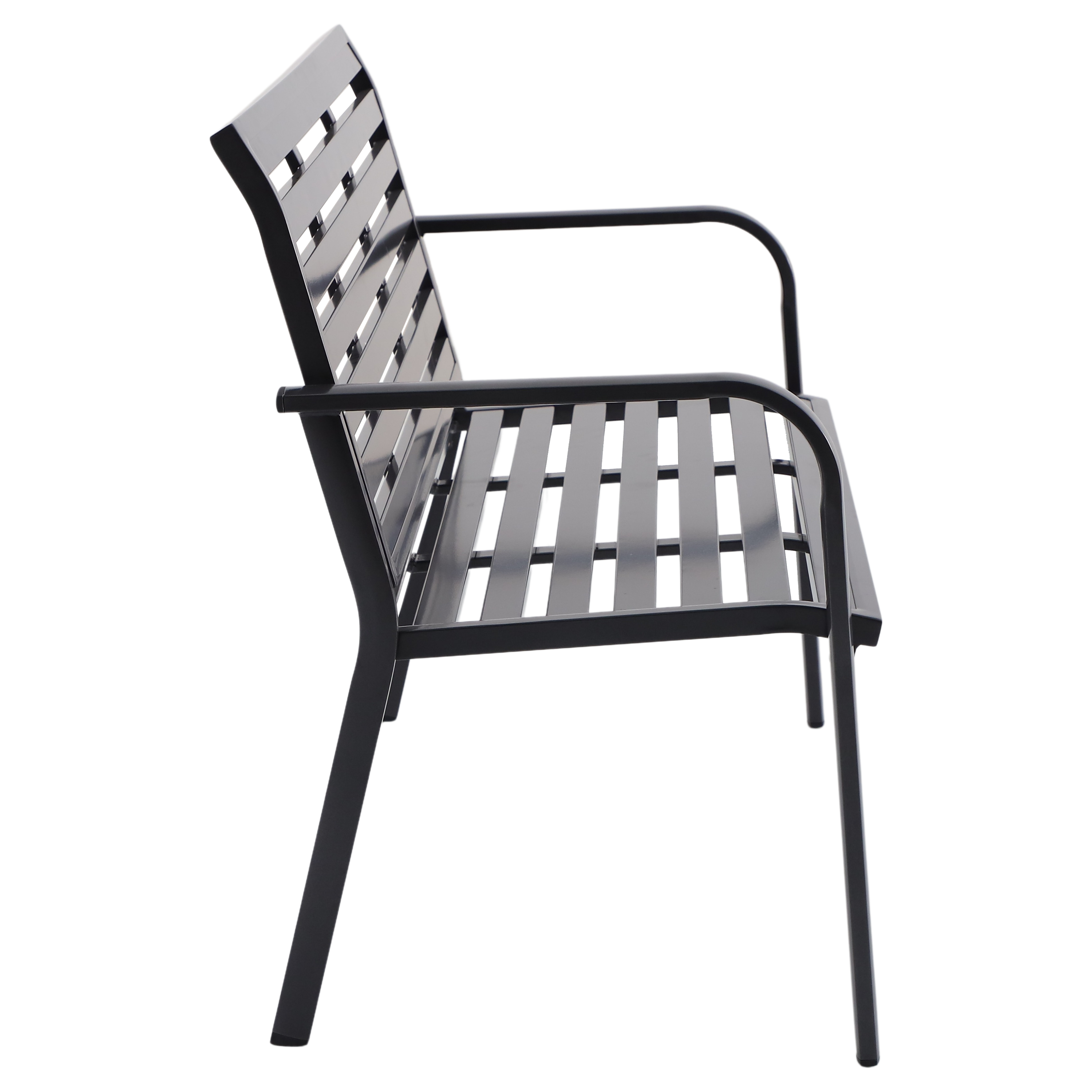 Banc de jardin NATERIAL Centra en aluminium gris - 4